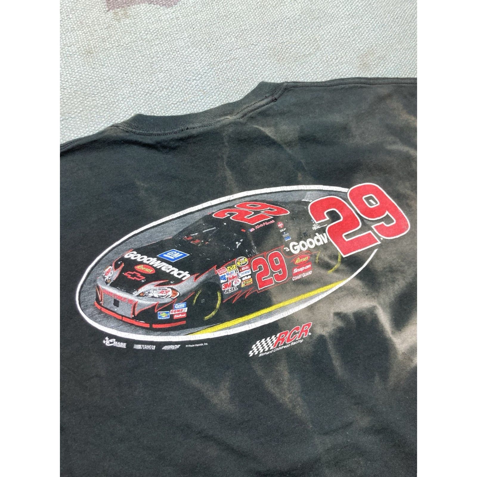 NASCAR VINTAGE Faded NASCAR Kevin Harvick 29 Grunge Black T-Shirt Mens L Size US L / EU 52-54 / 3 - 5 Thumbnail