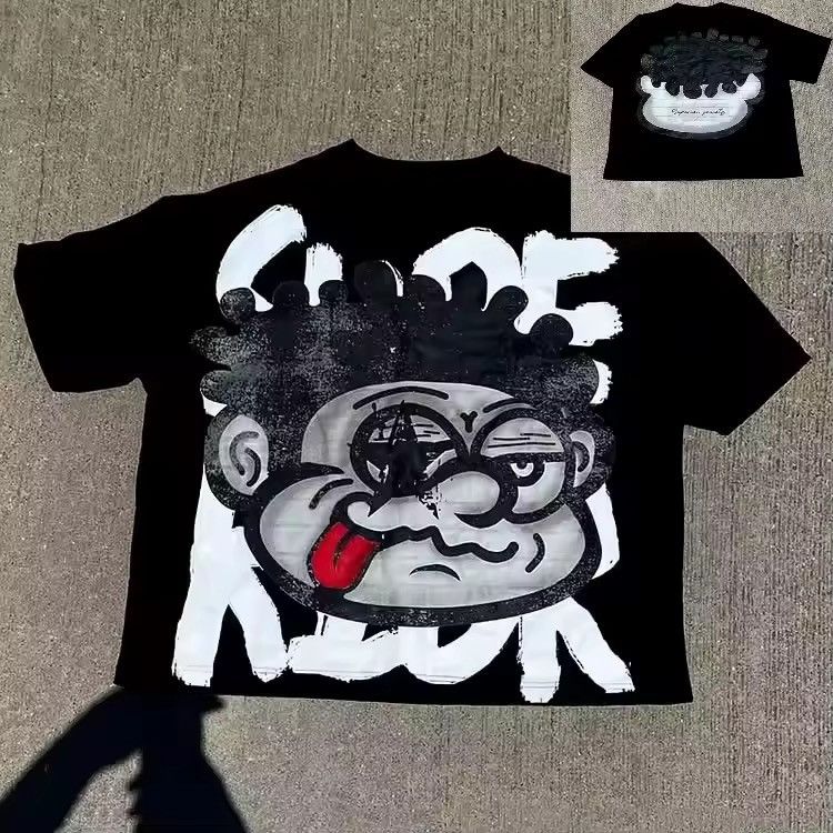 Other Graphic Face Print Design Cotton T-Shirt Size US M / EU 48-50 / 2 - 3 Thumbnail