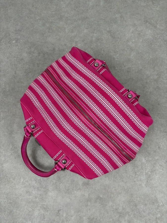 Dolce & Gabbana AW2010 Dolce & Gabbana Fuchsia Pink Canvas Trompe Loeil Zip Bag Size ONE SIZE - 13 Thumbnail