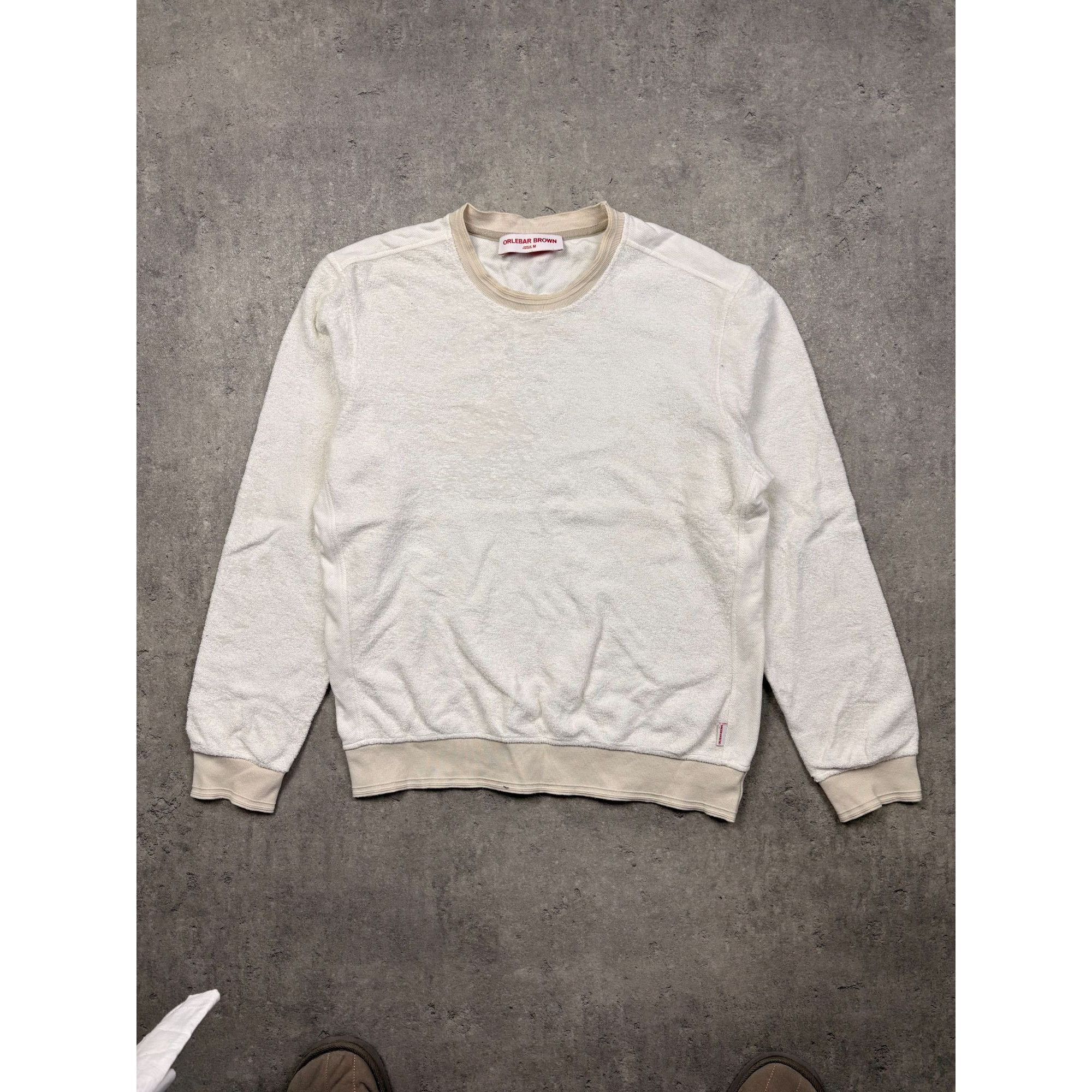 Orlebar Brown ORLEBAR BROWN Cream Terry Cloth Sweatshirt Size M Made in Po Size US M / EU 48-50 / 2 - 1 Thumbnail