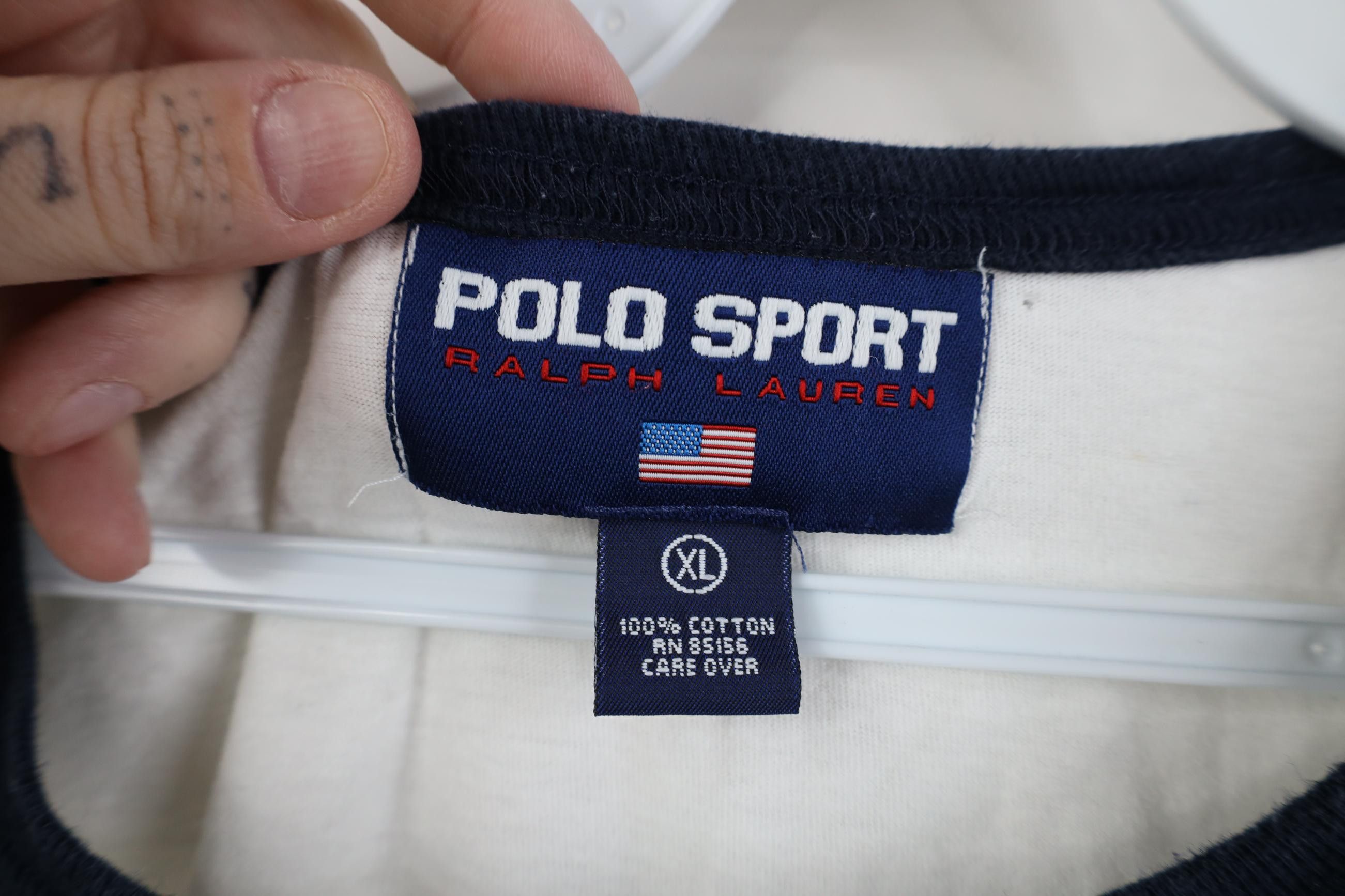 Polo Ralph Lauren Vintage 90s Polo Sport Ralph Lauren USA Flag T-Shirt USA Size US XL / EU 56 / 4 - 7 Thumbnail