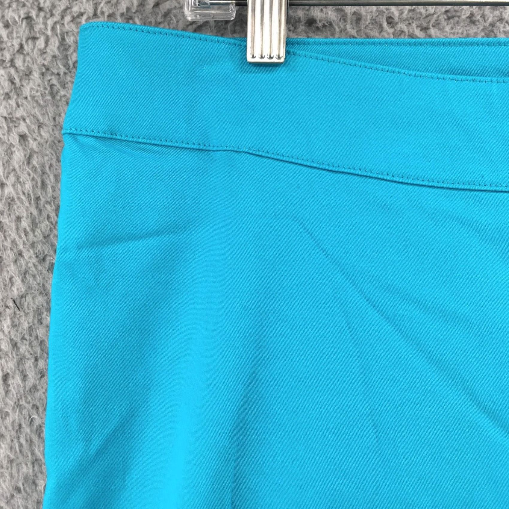 Vintage Monroe & Main Capris Pants Womens 16W Teal Blue Button Hem Mid Rise Zip Fly Capris, 16W, Blue, Womens Size 38" / US 16 / IT 52 - 4 Thumbnail