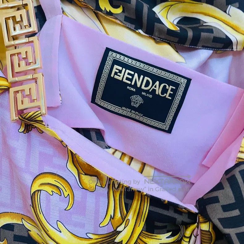 Fendi Fendi Versace Collaboration Dress, 100% Mulberry Silk, Pin Size XXS / US 00 / IT 34 - 2 Thumbnail