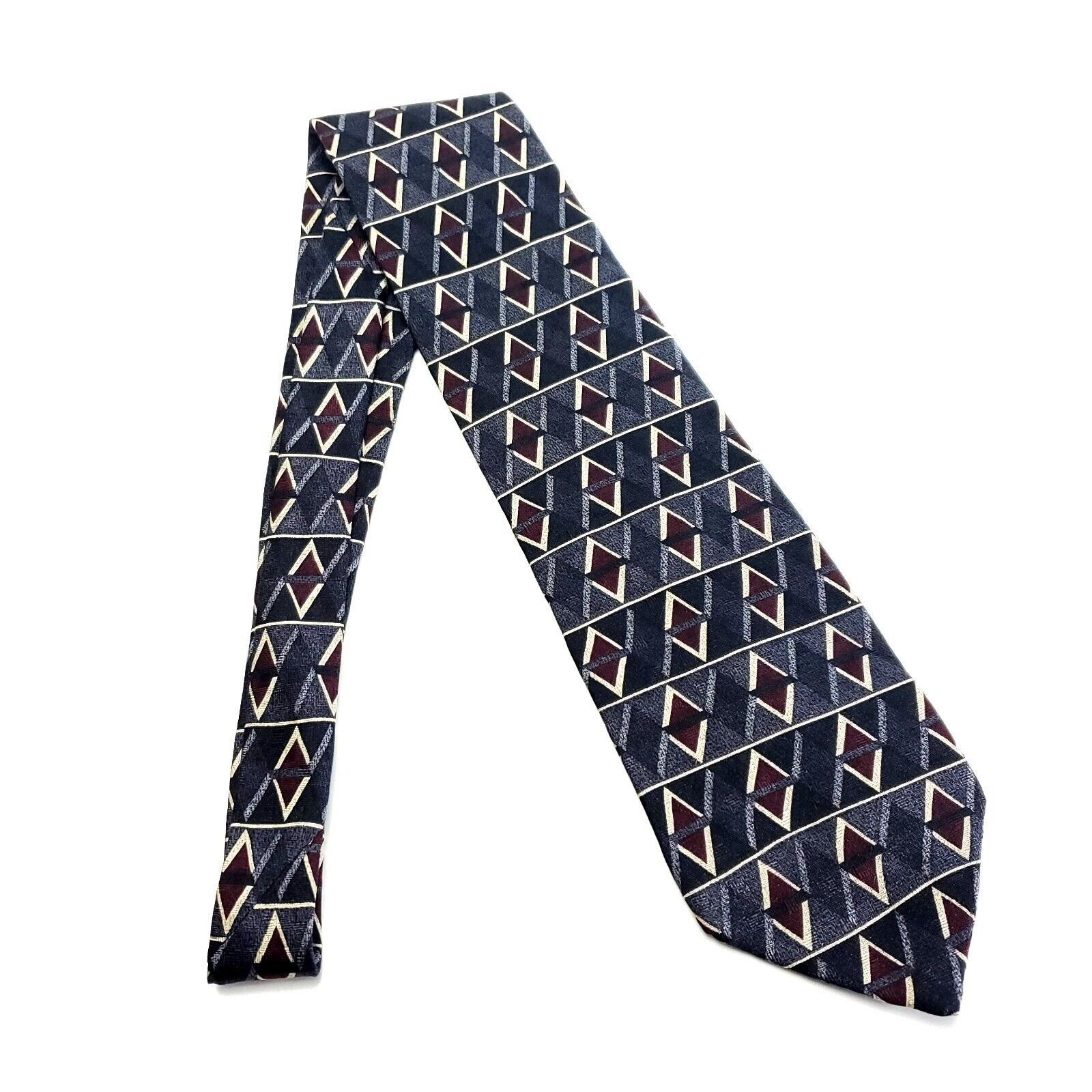 Haggar Haggar Silk Tie Print Gray Wide Size ONE SIZE - 6 Thumbnail