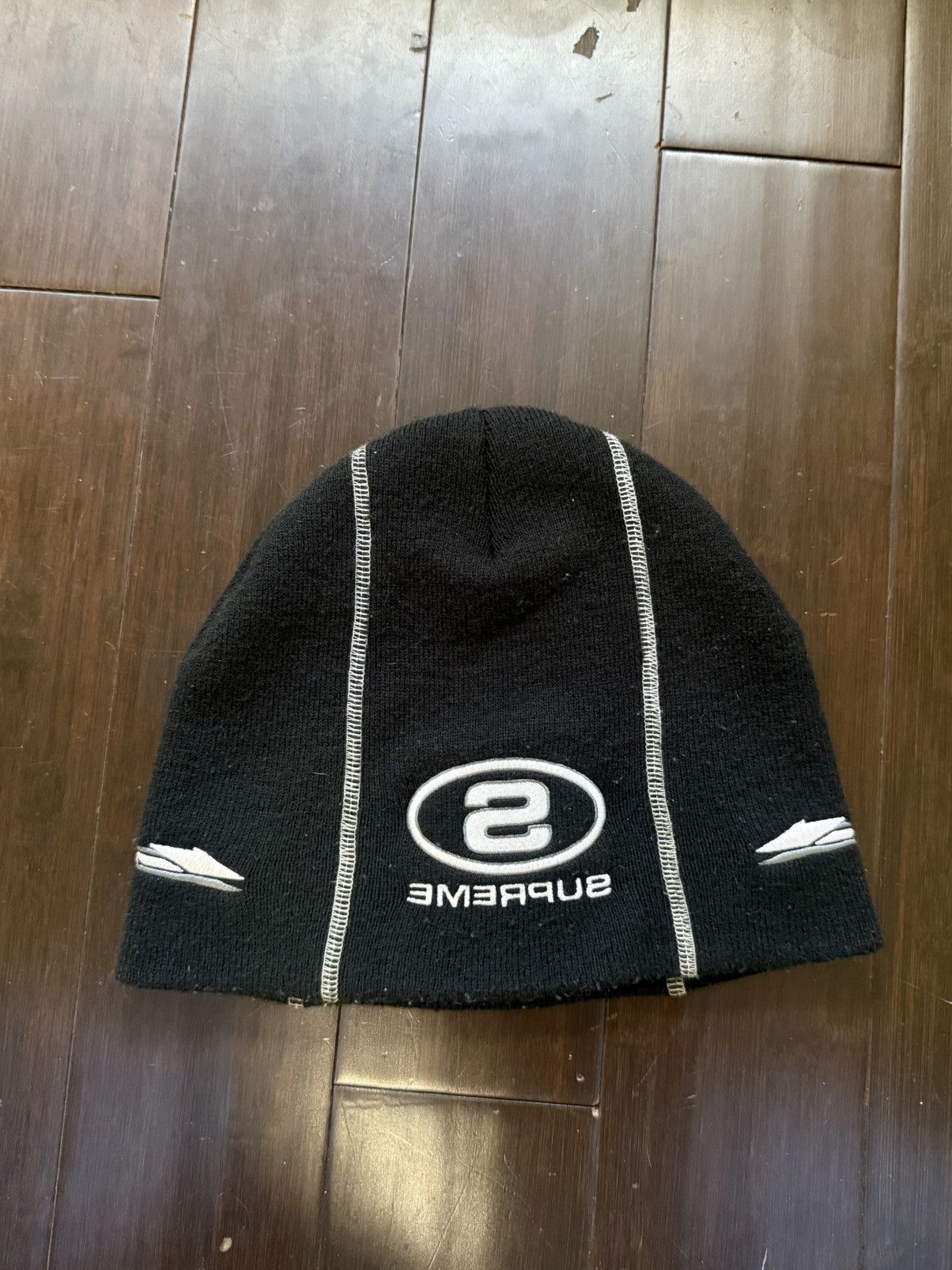 Supreme Supreme Racing Panel Beanie Black | Grailed