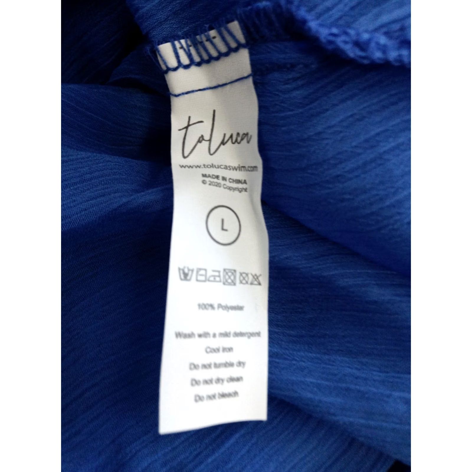 Vintage Toluca Swim Cover Up Maxi Cowl Neck Sheer Dress Blue L Womens Beach Sleeveless 60s? Size L / US 10 / IT 46 - 5 Thumbnail