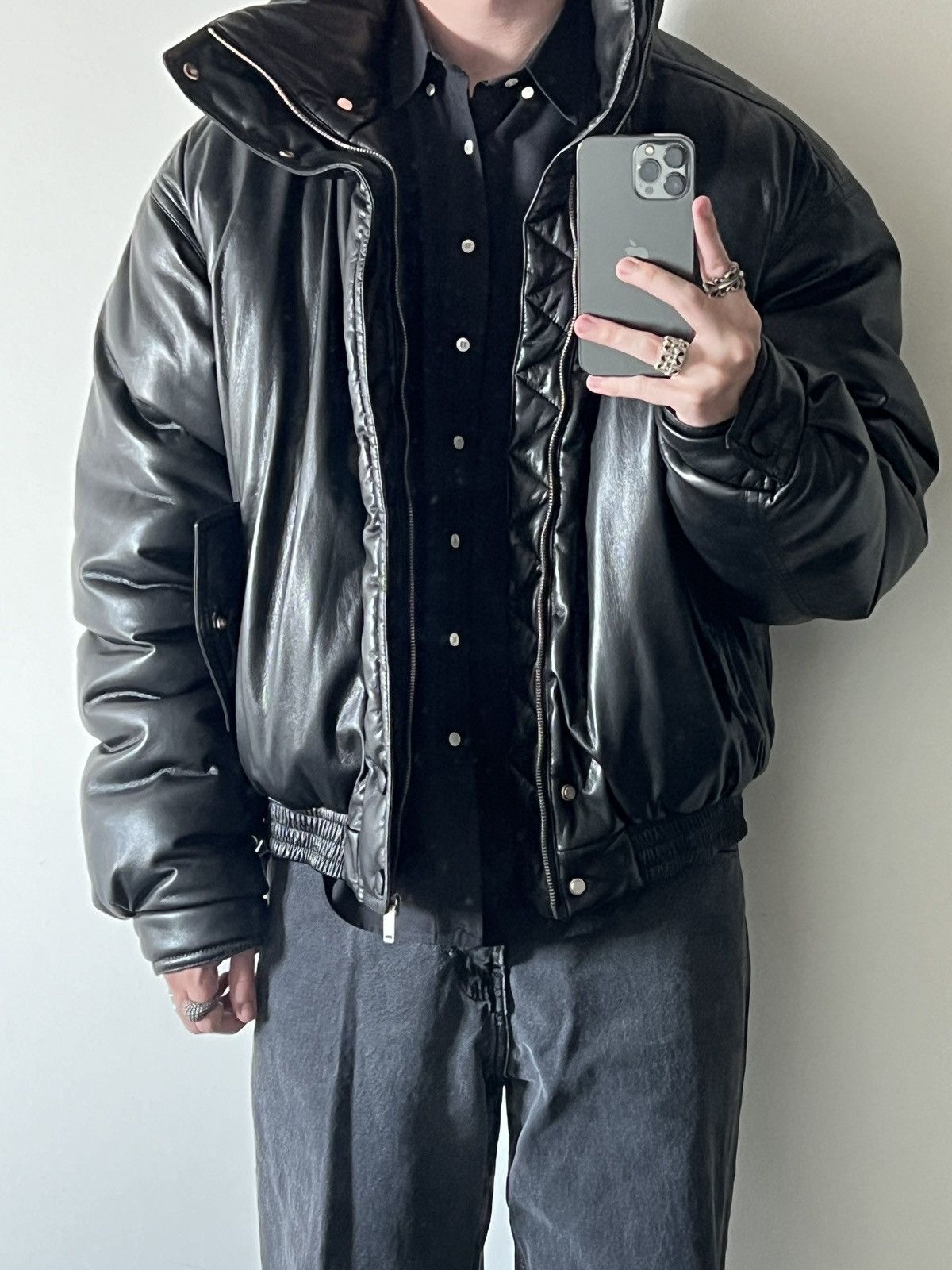 Nanushka Nanushka Oversized Rounded Bomber Jacket Size US XL / EU 56 / 4 - 5 Thumbnail