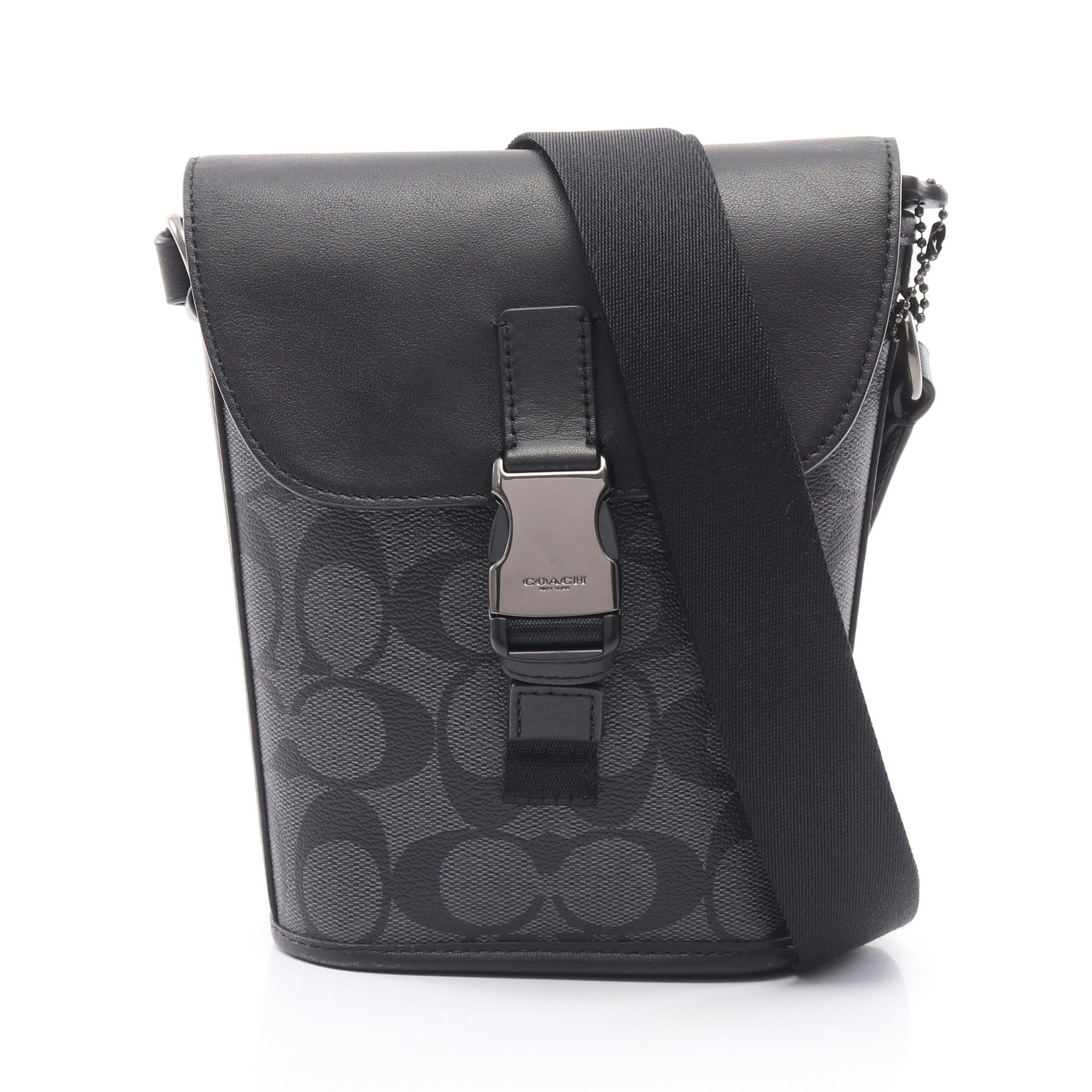 Coach Coach Signature Shoulder Bag Leather Black Size ONE SIZE - 1 Thumbnail