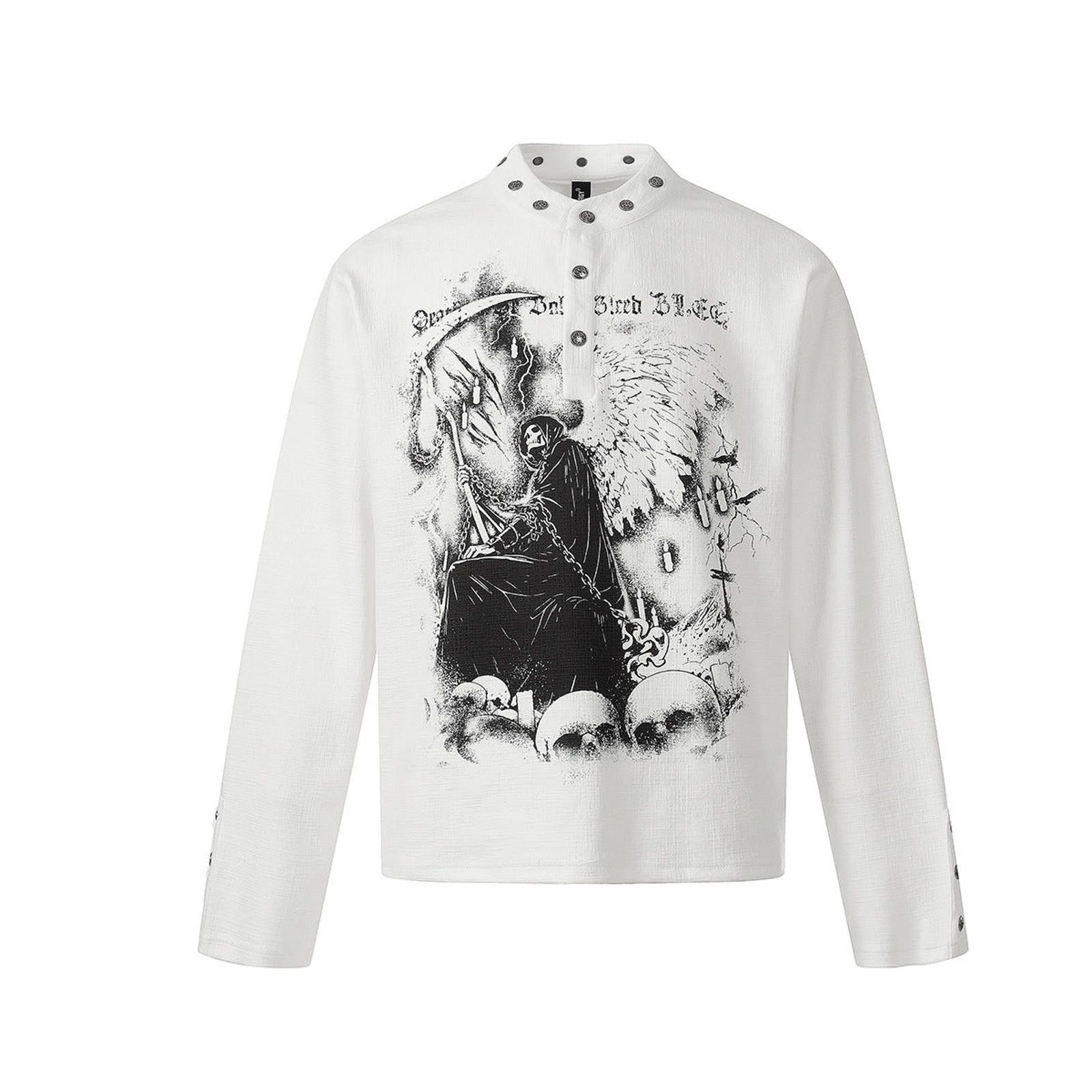 Other Black Graphic Print Long Sleeve Gothic Shirt Size M / US 6-8 / IT 42-44 - 3 Thumbnail