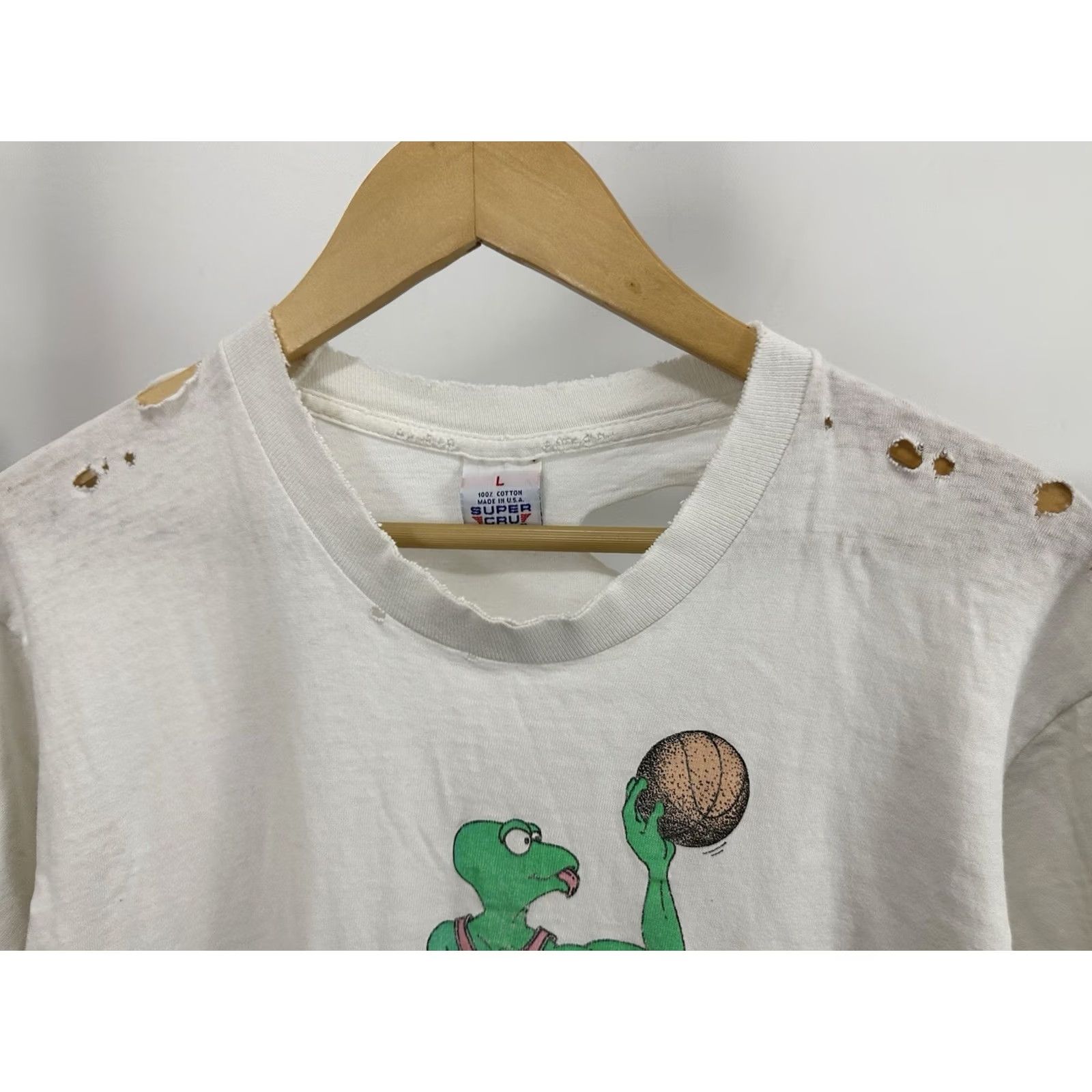 Vintage VTG 80s Air Gecko Basketball 23 Worn Distressed T-Shirt Mens Size US L / EU 52-54 / 3 - 7 Thumbnail