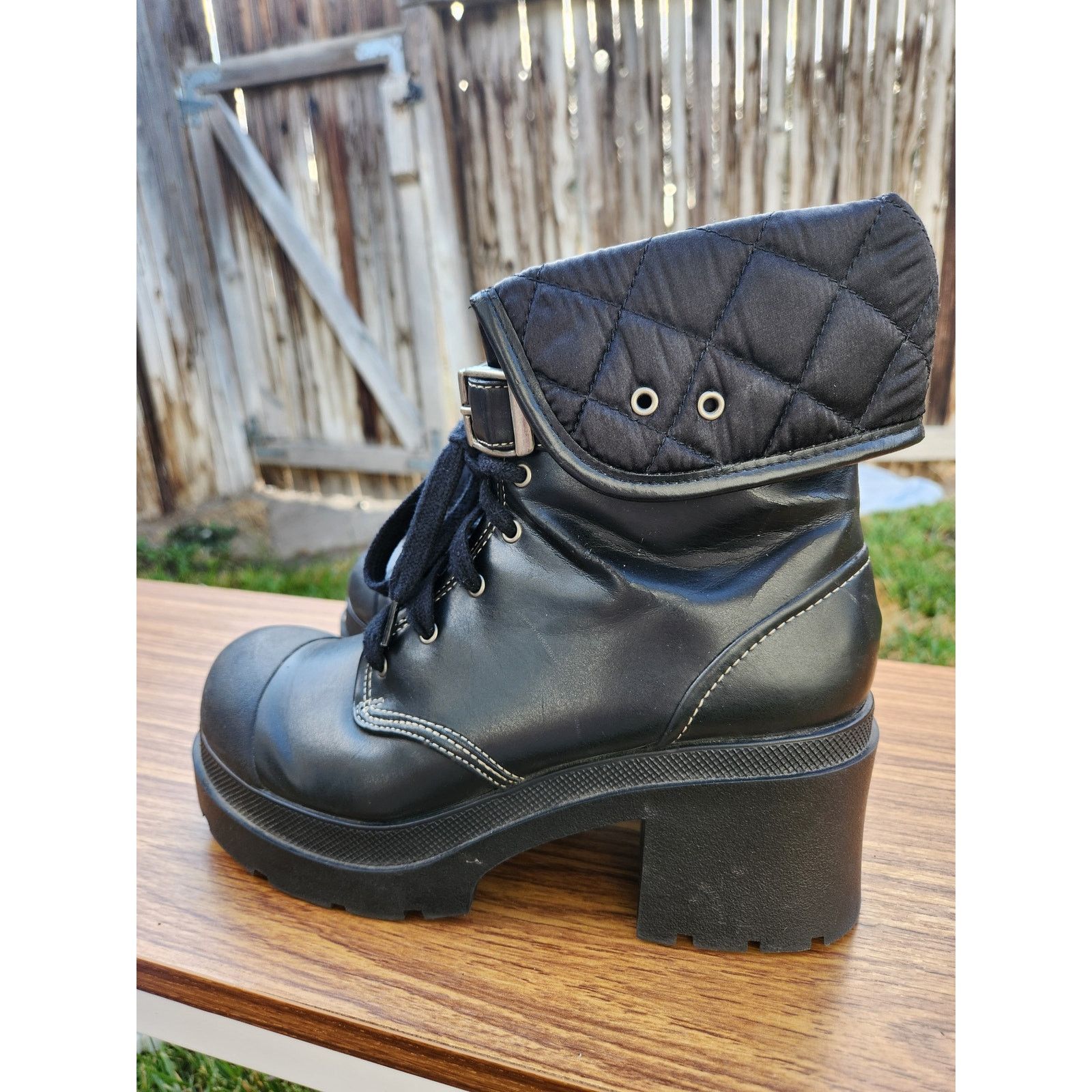 L.E.I. 90's Chunky L.E.I Platform Combat Grunge Boots- 7.5 Size US 7.5 / IT 37.5 - 6 Thumbnail