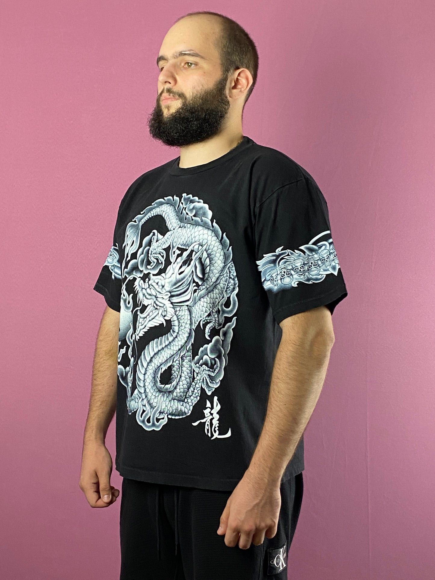 Vintage Red Rock of the T-Shirts Vintage Men's Chineese Dragon Size US L / EU 52-54 / 3 - 1 Thumbnail