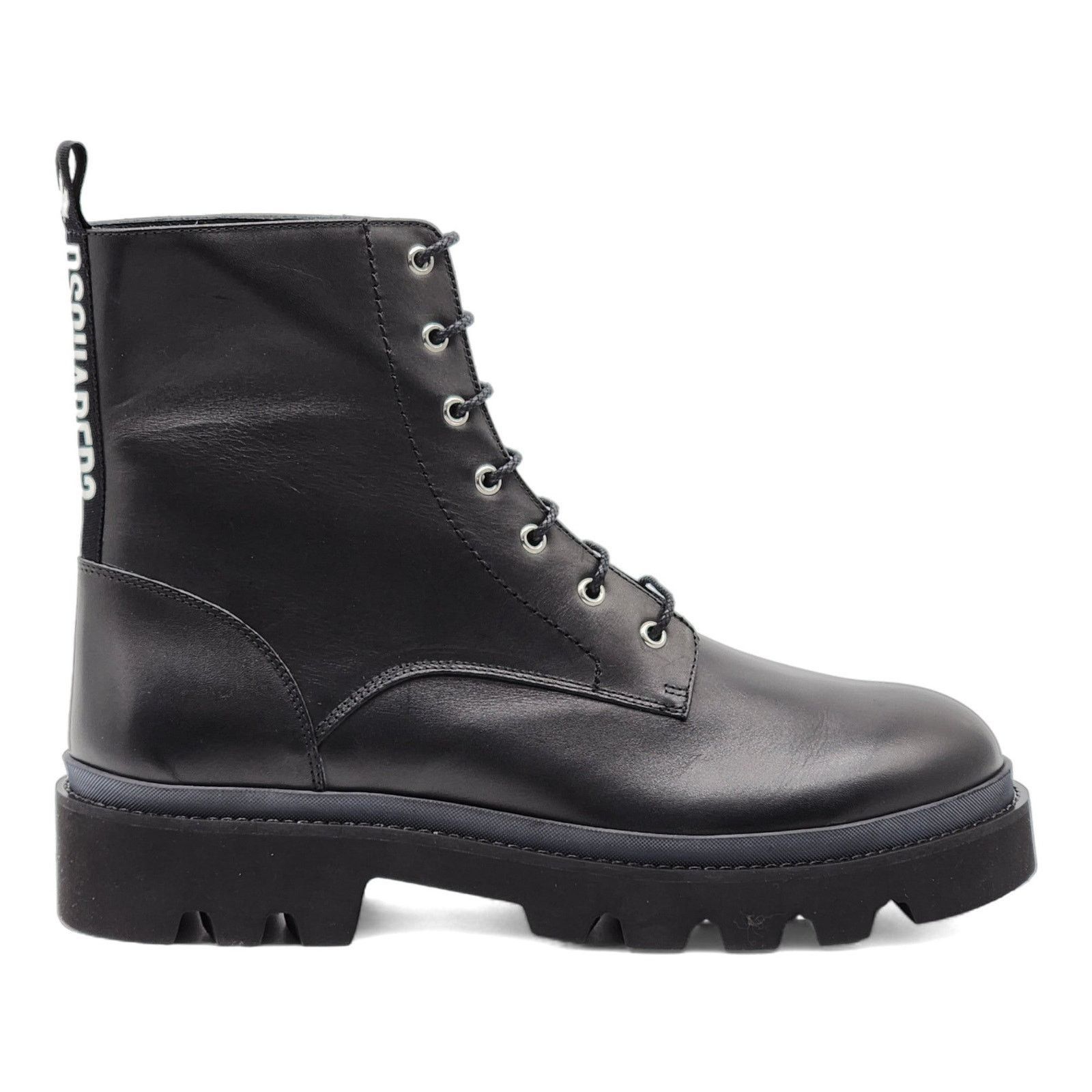 Dsquared2 Logo Combat Boots - Leather - Black 46 13US $1290 Size US 13 / EU 46 - 3 Thumbnail