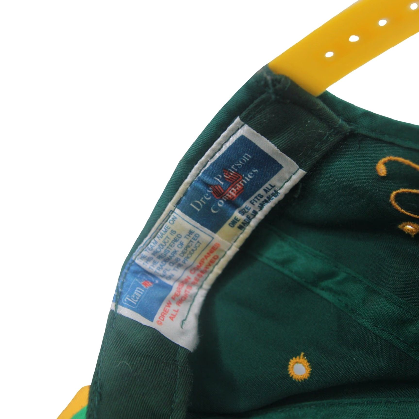 NFL VINTAGE Drew Pearson Green Bay Packers Script Spellout Snapback Hat NFL OS Green Men Adjustable Baseball Cap Size ONE SIZE - 5 Thumbnail