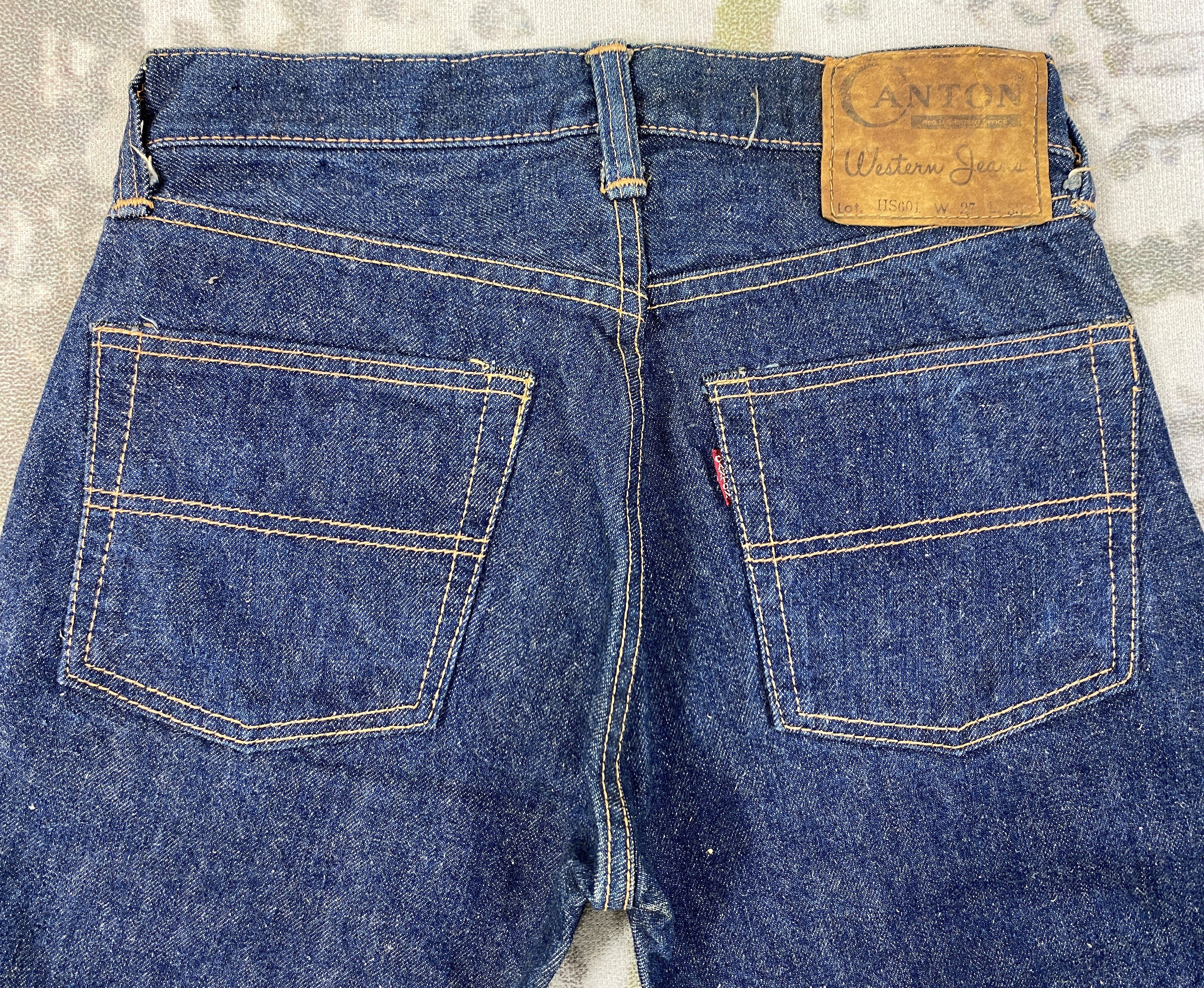 Japanese Brand Vintage Canton Japanese Brand Redline Denim 26x30 JN028 Size US 26 / EU 42 - 4 Thumbnail
