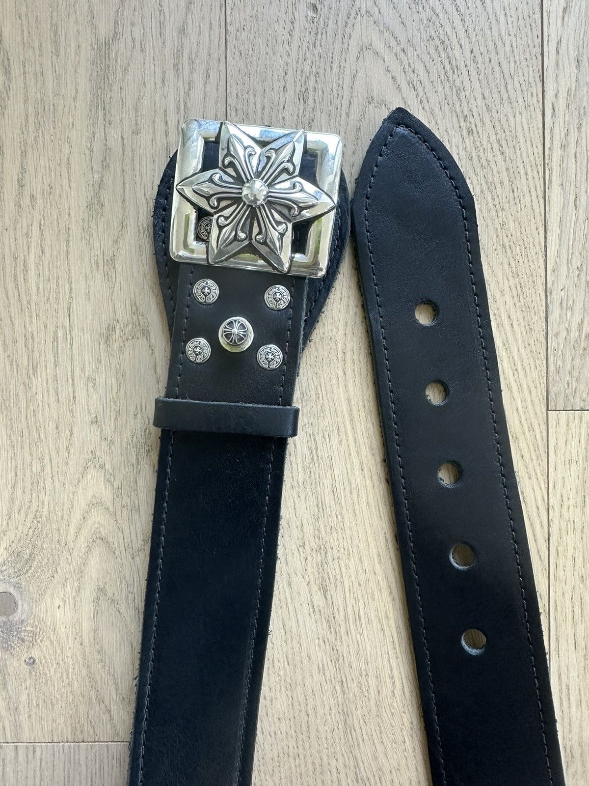 Chrome Hearts Chrome Hearts NEW sz 40 XXXXL Leather Belt Size 40 - 1 Thumbnail