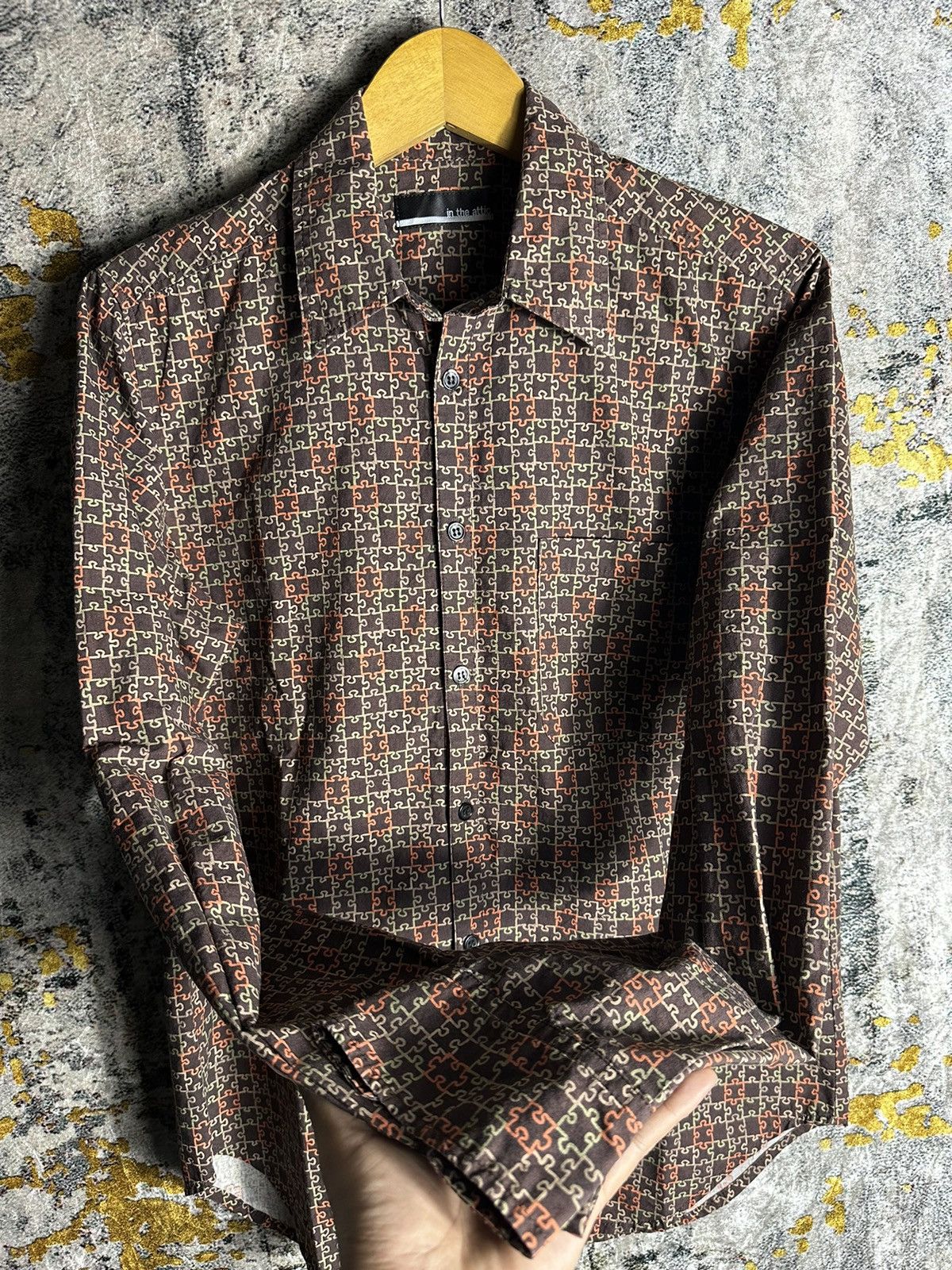 In The Attic IN THE ATTIC ARCHIVE PUZZLE WESTERN GOTHIC BUTTON SHIRT Size US L / EU 52-54 / 3 - 3 Thumbnail