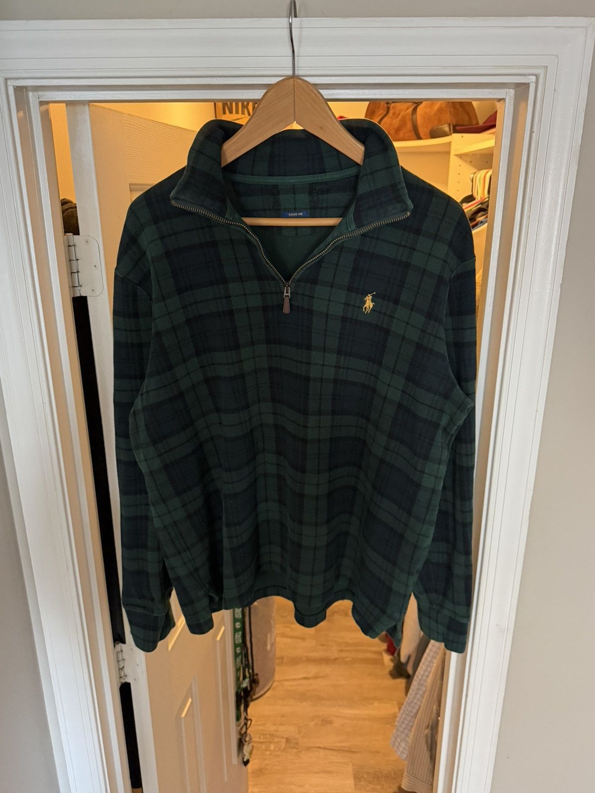Ralph Lauren Green Plaid Quarter Zip