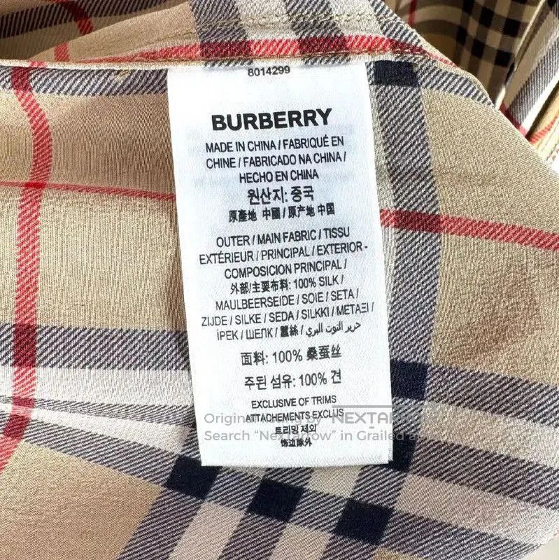 Burberry Burberry Khaki Silk Dress for Women. Size L / US 10 / IT 46 - 5 Thumbnail