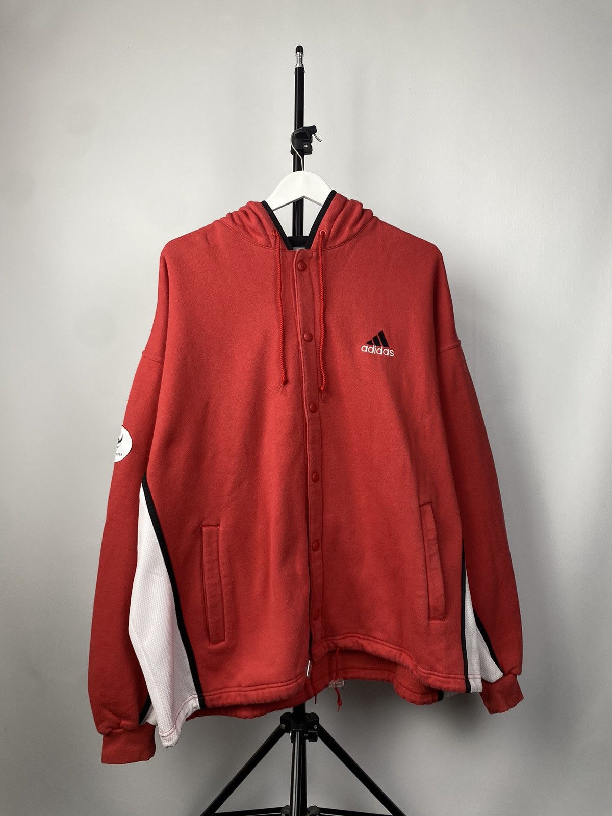 Adidas × Vintage Vintage ADIDAS Goteborg 1999 Oversized Button Up Hoodie Size US L / EU 52-54 / 3 - 1 Thumbnail