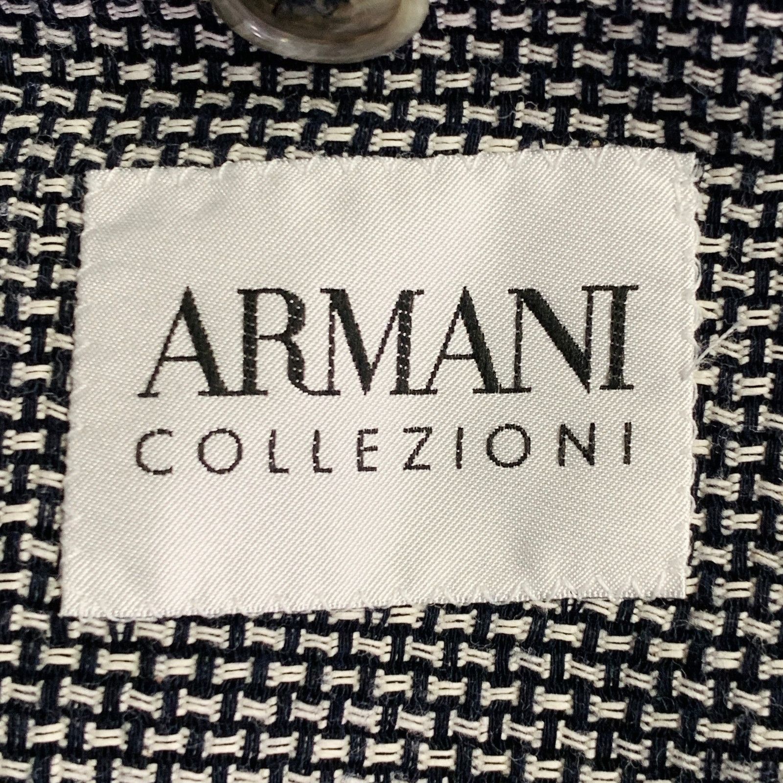 Armani Collezioni Size 40 Black White Textured Polyester Blend Sport Coat Size 40R - 6 Thumbnail