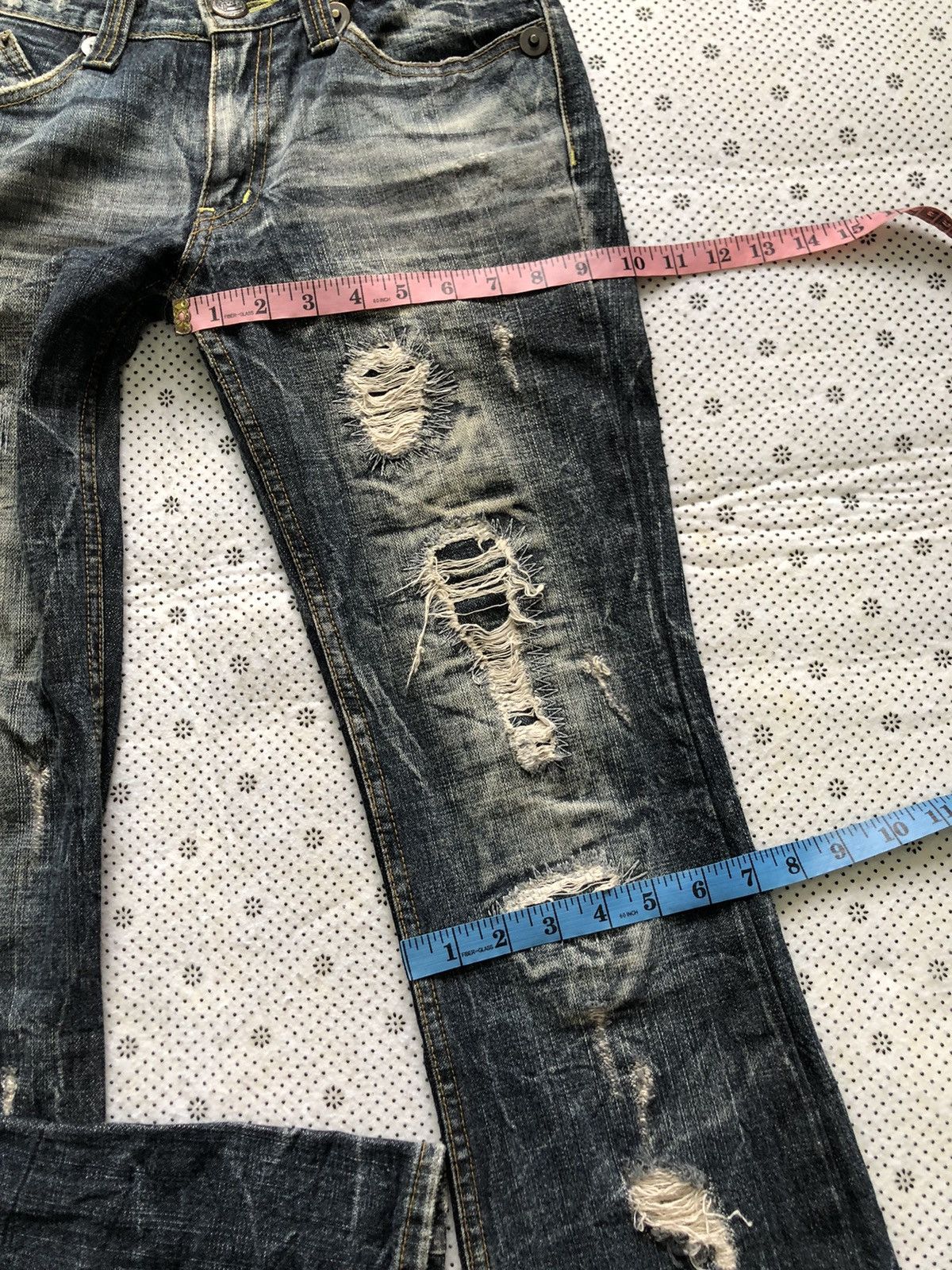 Hysteric Glamour × Japanese Brand Japanese Brand x On Board distressed jean Size 31" - 12 Thumbnail