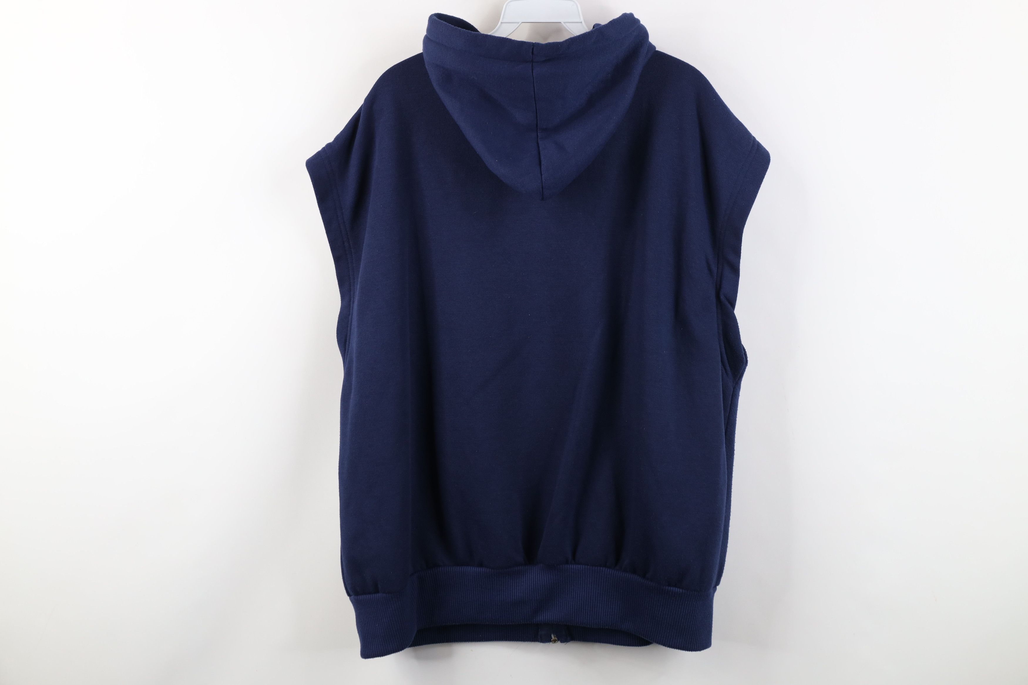Vintage Vintage 90s Streetwear Sleeveless Full Zip Hoodie Sweatshirt Size US XXL / EU 58 / 5 - 10 Thumbnail