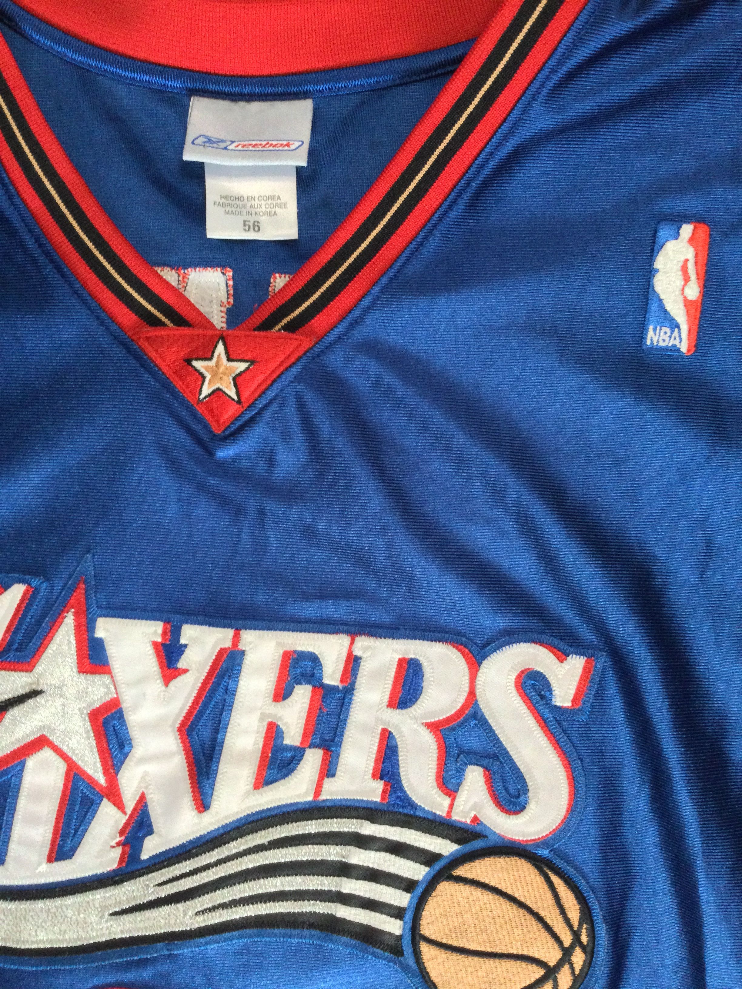 Reebok Authentic Philadelphia 76ers Glenn Robinson Reebok Jersey Size US XXL / EU 58 / 5 - 5 Thumbnail