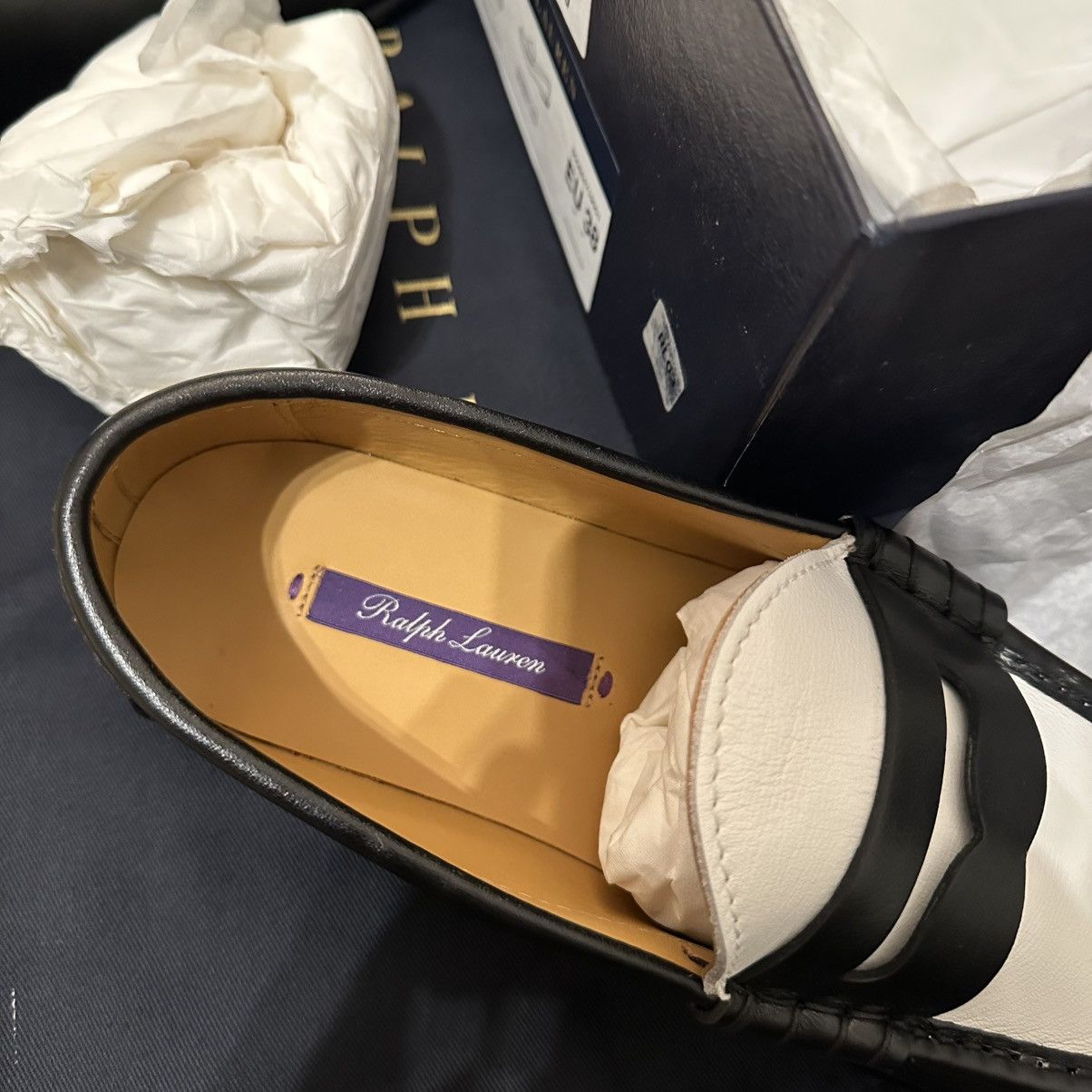 Ralph Lauren Purple Label Ralph Lauren Purple Label Loafer Chalmers Black White Size US 8 / IT 38 - 6 Thumbnail
