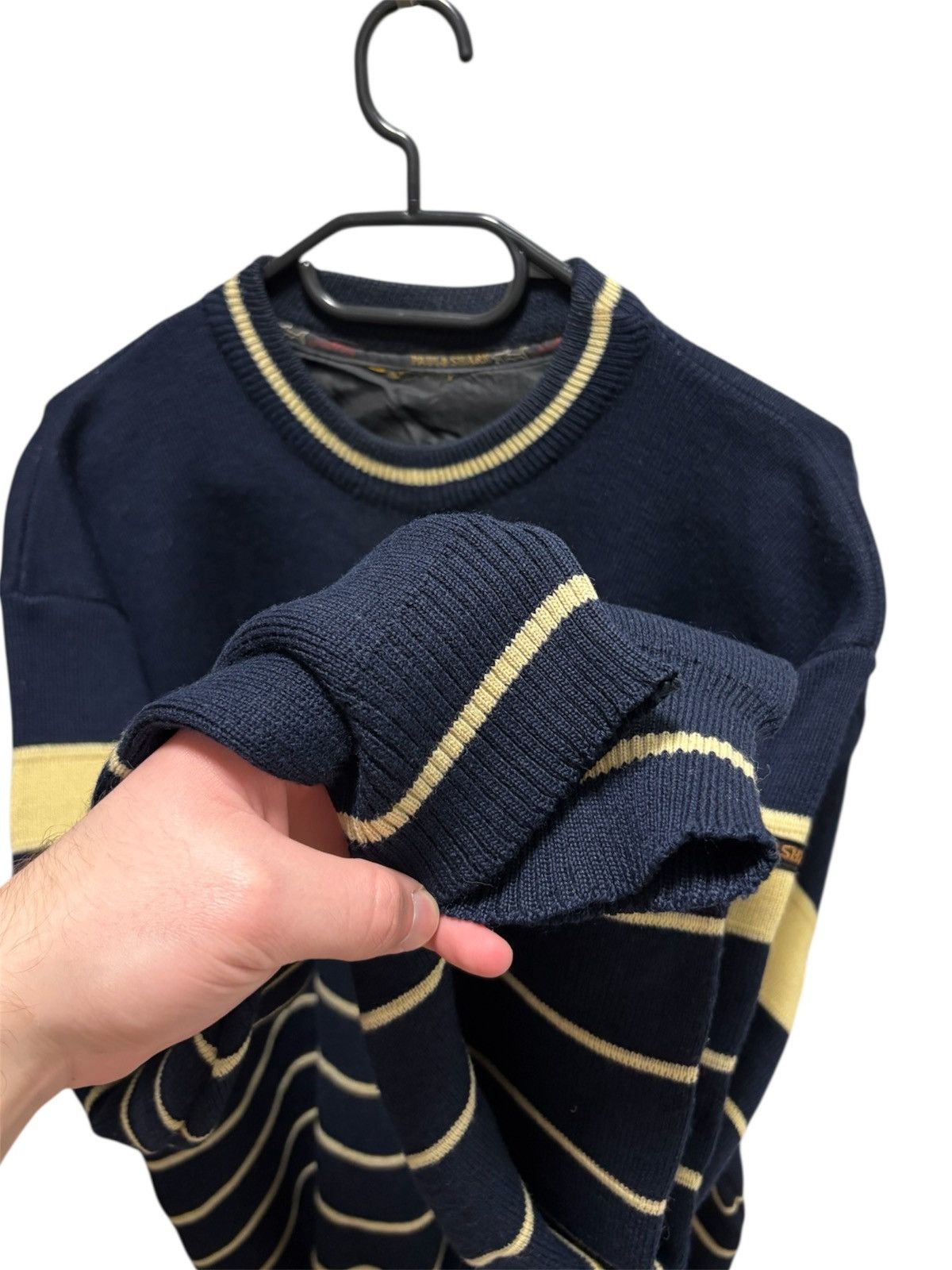 Paul & Shark Paul Shark Sweater Wool Crewneck Striped Italy Designer Size US L / EU 52-54 / 3 - 7 Thumbnail