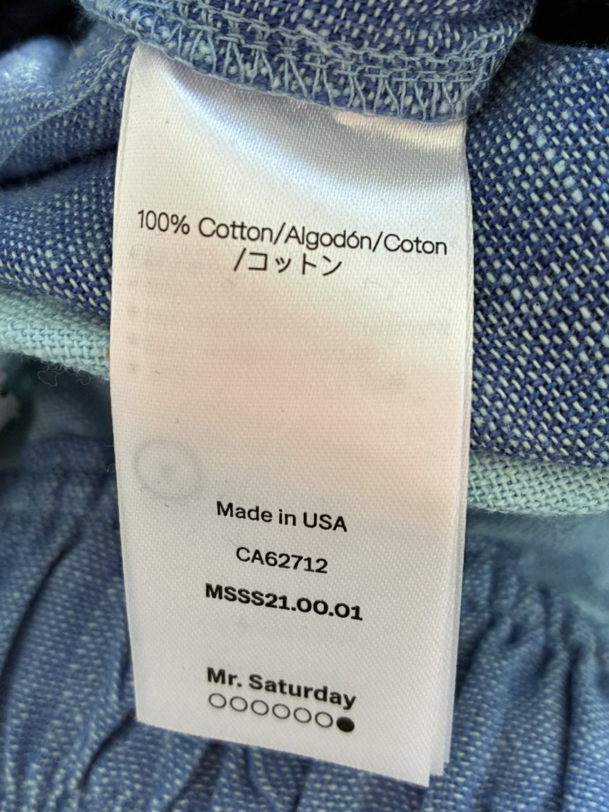 Mr. Saturday Blue Canvas 'Good Luck' Shorts Size US 30 / EU 46 - 5 Thumbnail