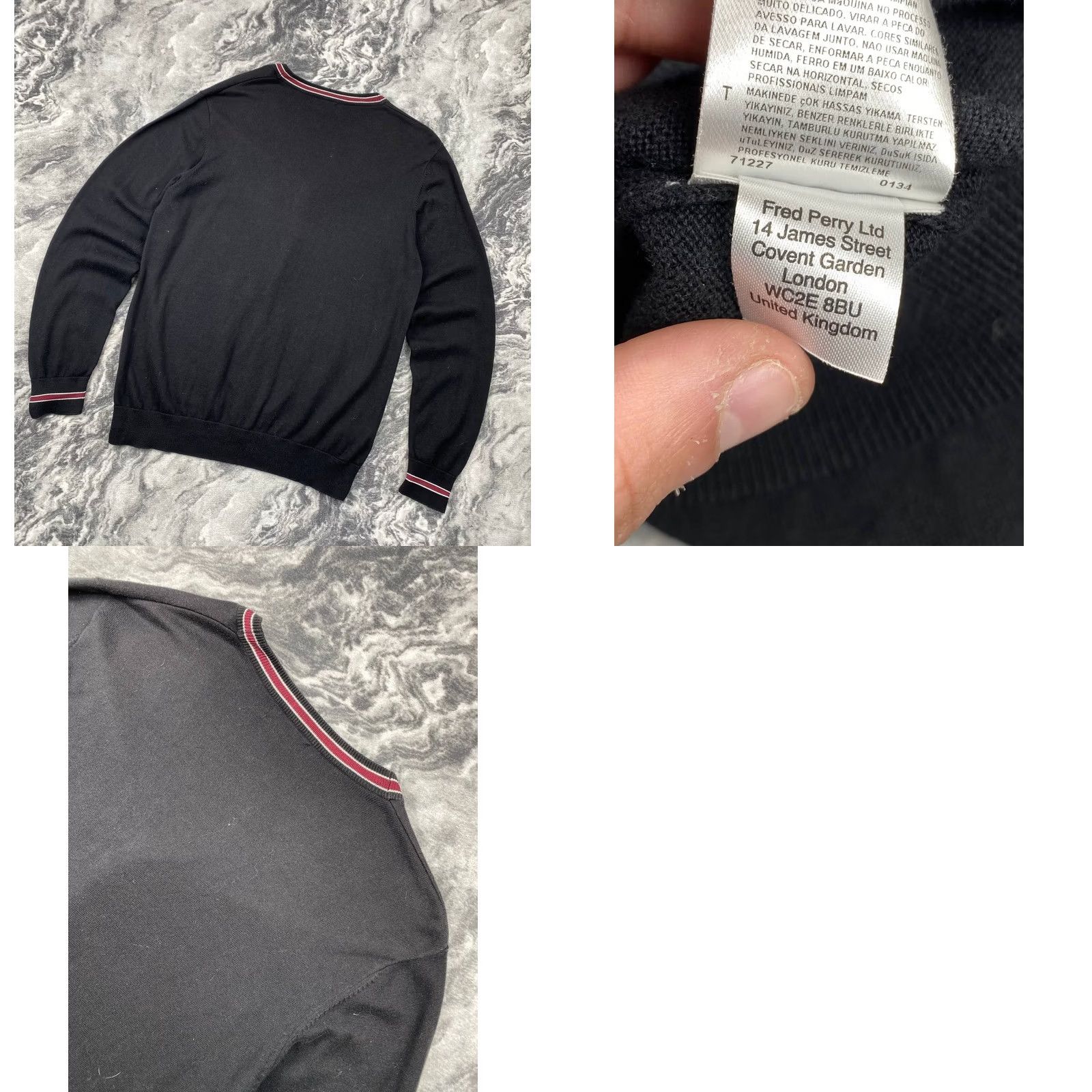 Fred Perry VINTAGE Fred Perry Cardigan Mens XL Black Knit Cardigan Logo Cotton Wool Winter Spring Fall Size US XL / EU 56 / 4 - 8 Thumbnail