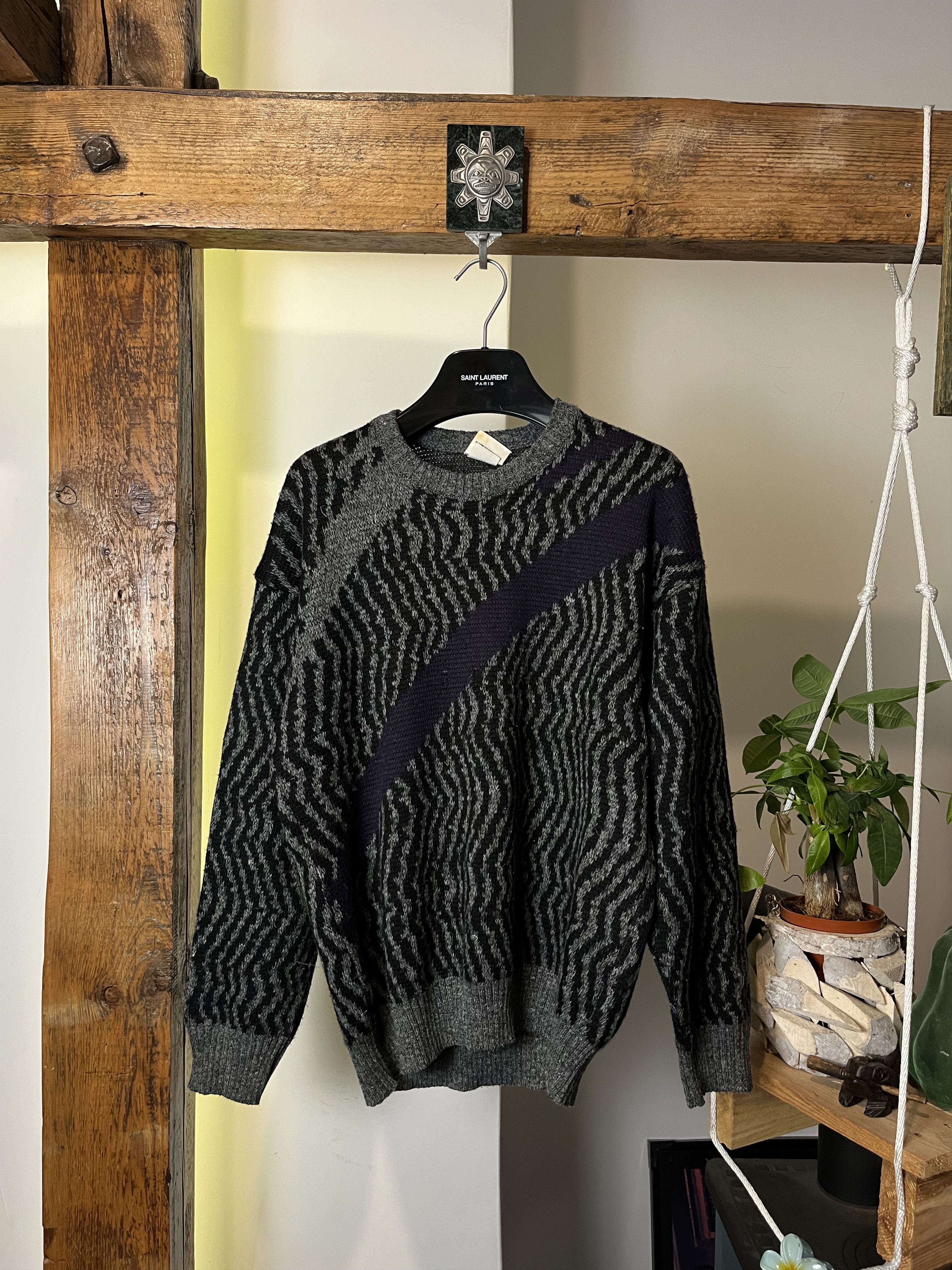 Vintage 90s Wool Blend Goblincore Multicolour Knitwear Sweater Size US M / EU 48-50 / 2 - 1 Thumbnail