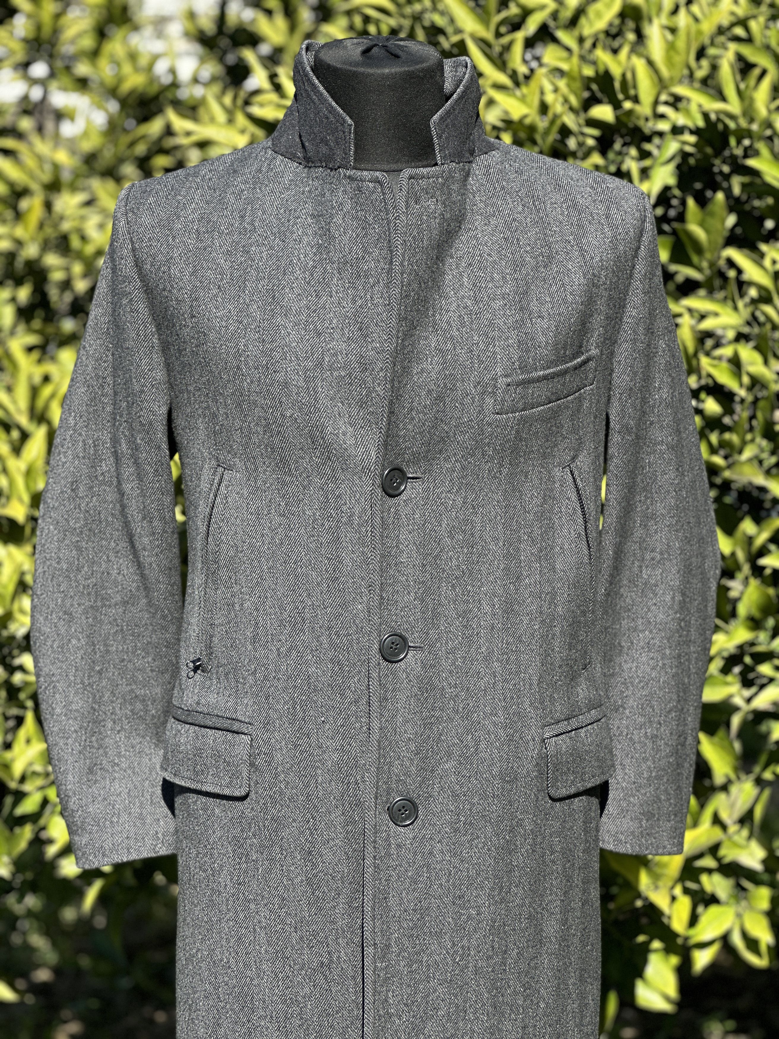 Fay Fay Trench Coat Knit Made Special Elements Size M Slim F Size US M / EU 48-50 / 2 - 8 Thumbnail