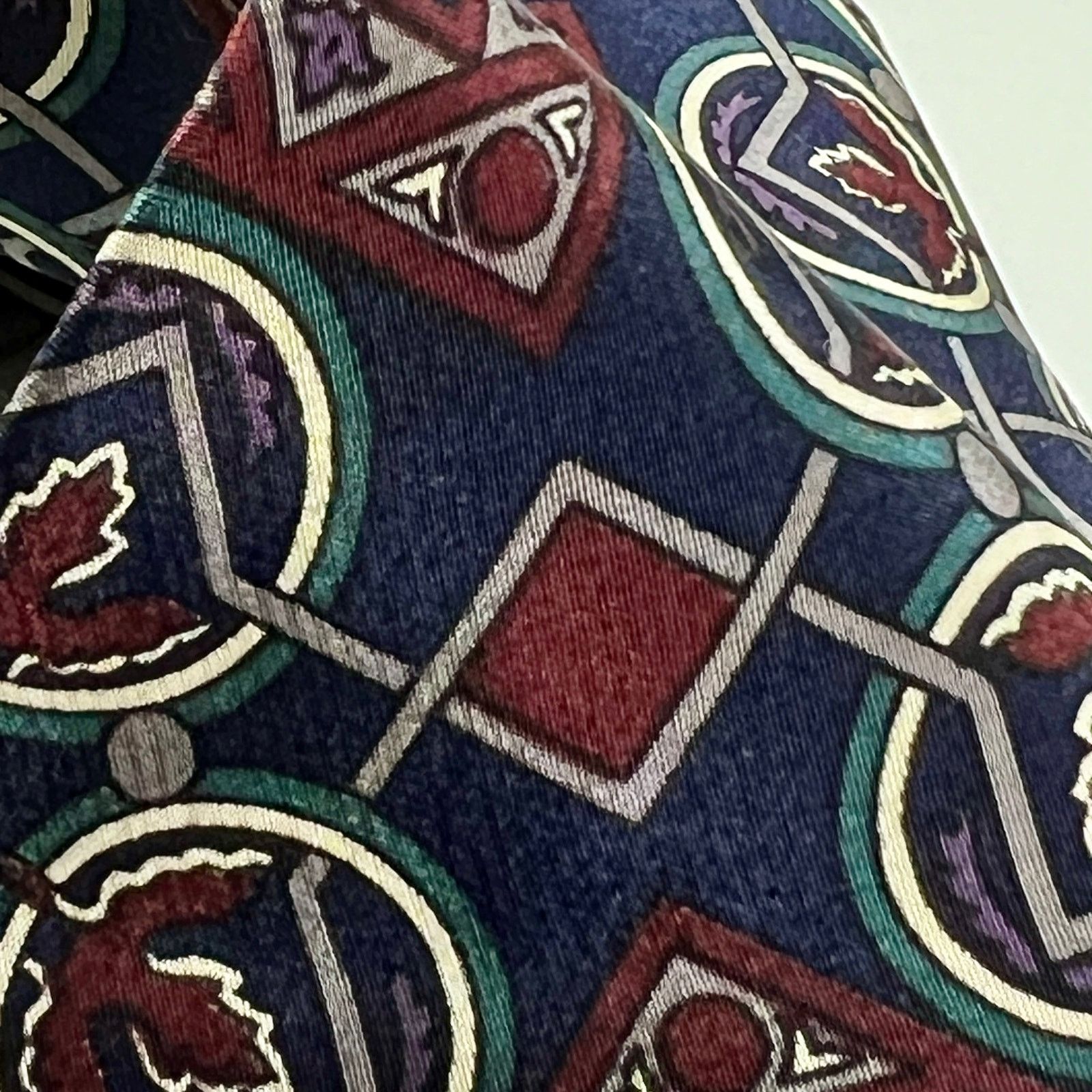 Christian Dior Monsieur Christian Dior Monsieur Tie Red Blue White 100% Silk Necktie Size ONE SIZE - 5 Thumbnail