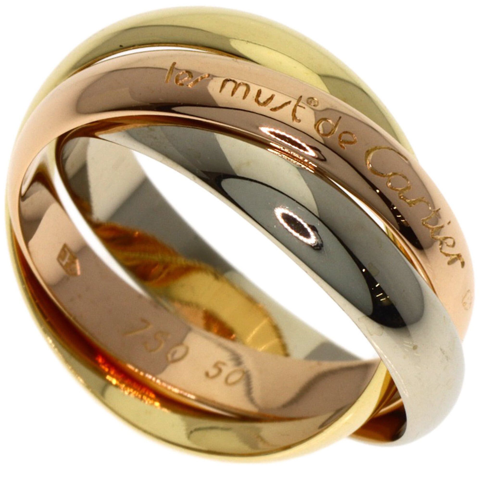 Cartier Cartier Trinity #50 Ring, 18K Yellow Gold/18K White Pink Gold, Women's, CARTIER Size ONE SIZE - 1 Thumbnail