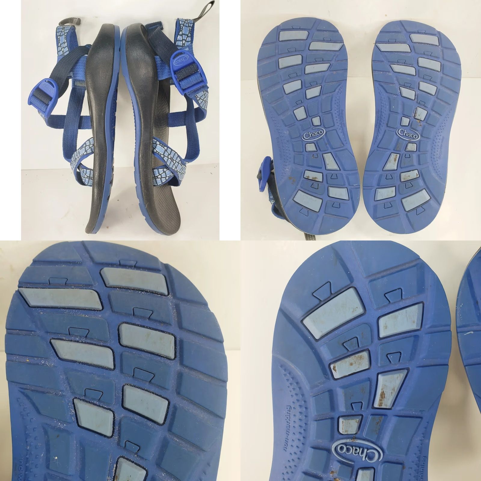 Chaco Chaco Z/Cloud Sandal Blue Geometric Women's Sandal 6 US EUC Wind Casual Outdoor Hiking Beach Adjustable Strap Buckle M Polyester Jacquard Webbing Size US 6 / IT 36 - 8 Thumbnail