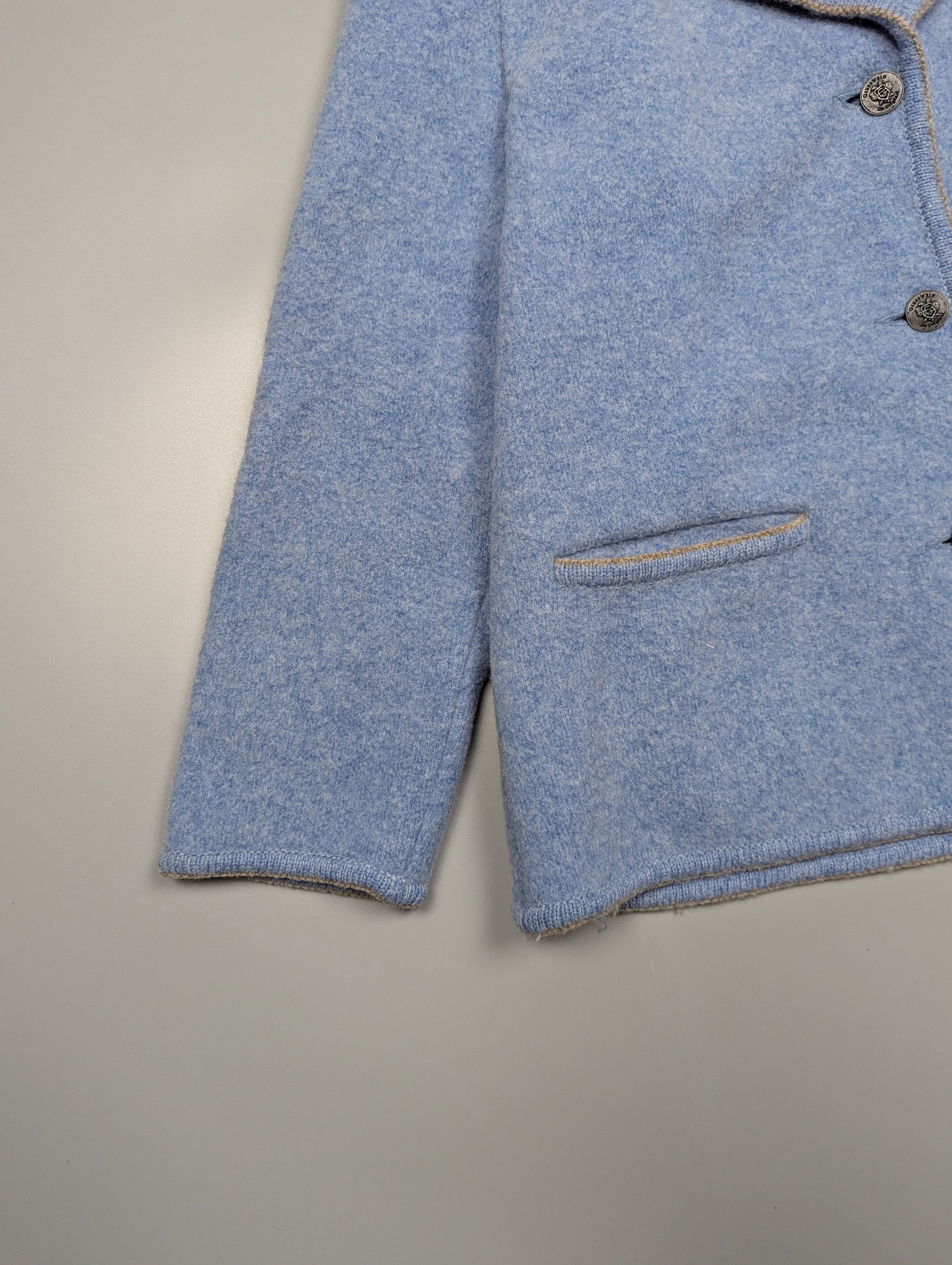 GIESSWEIN Giesswein Wool Blazer Blue US10 Vintage Austria Alpine Size L / US 10 / IT 46 - 6 Thumbnail