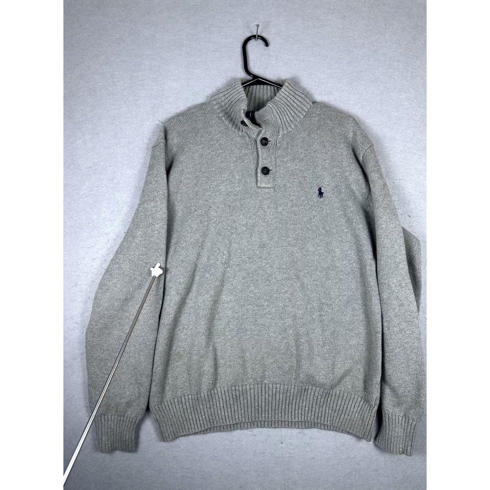 Polo Ralph Lauren Polo Ralph Lauren Sweater Mens XL Gray Mock Neck Pullover Wool Blend Casual Size US XL / EU 56 / 4 - 5 Thumbnail