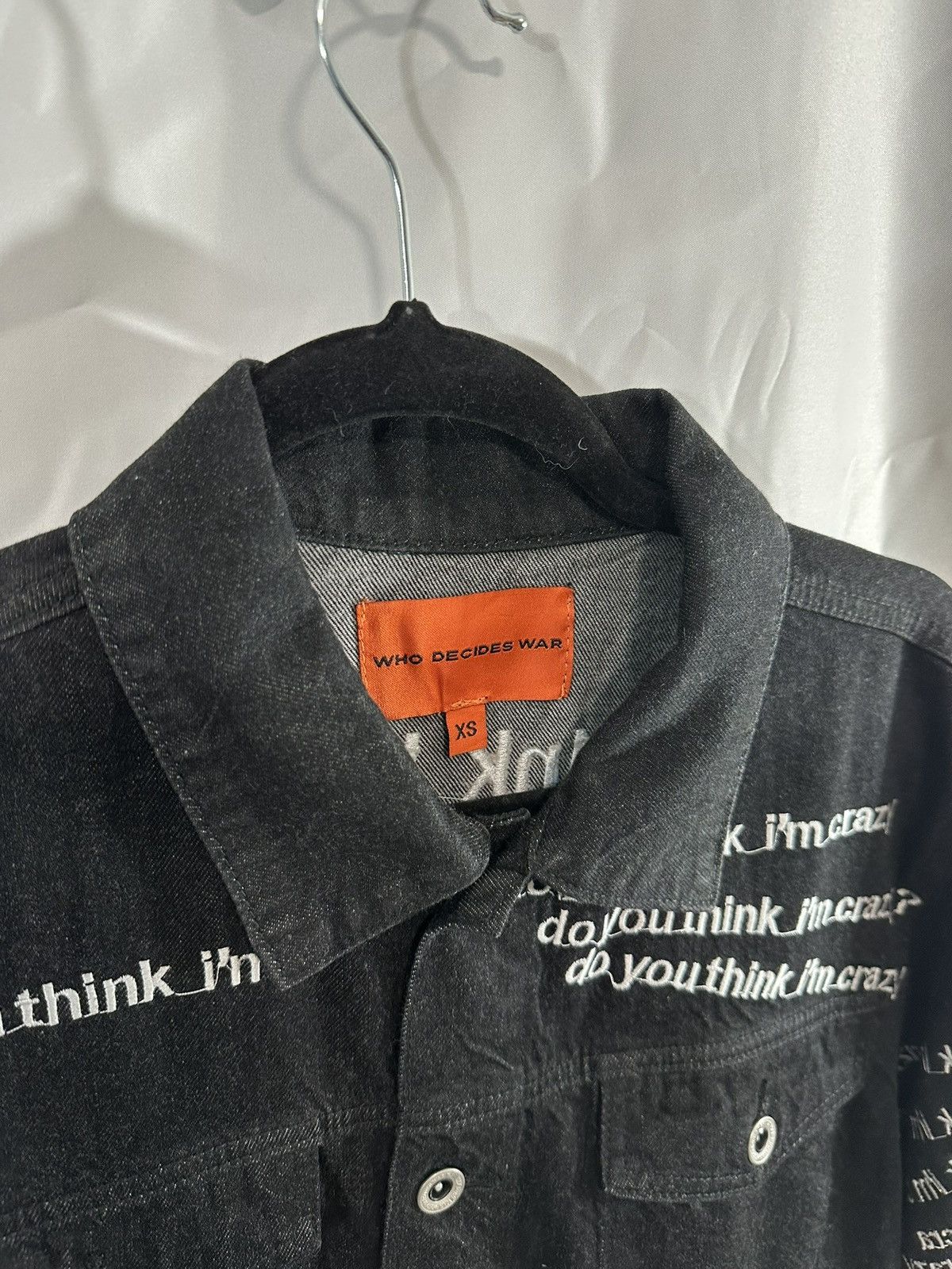 Who Decides War Who Decides War Crazy Denim Jacket Size US XS / EU 42 / 0 - 6 Thumbnail