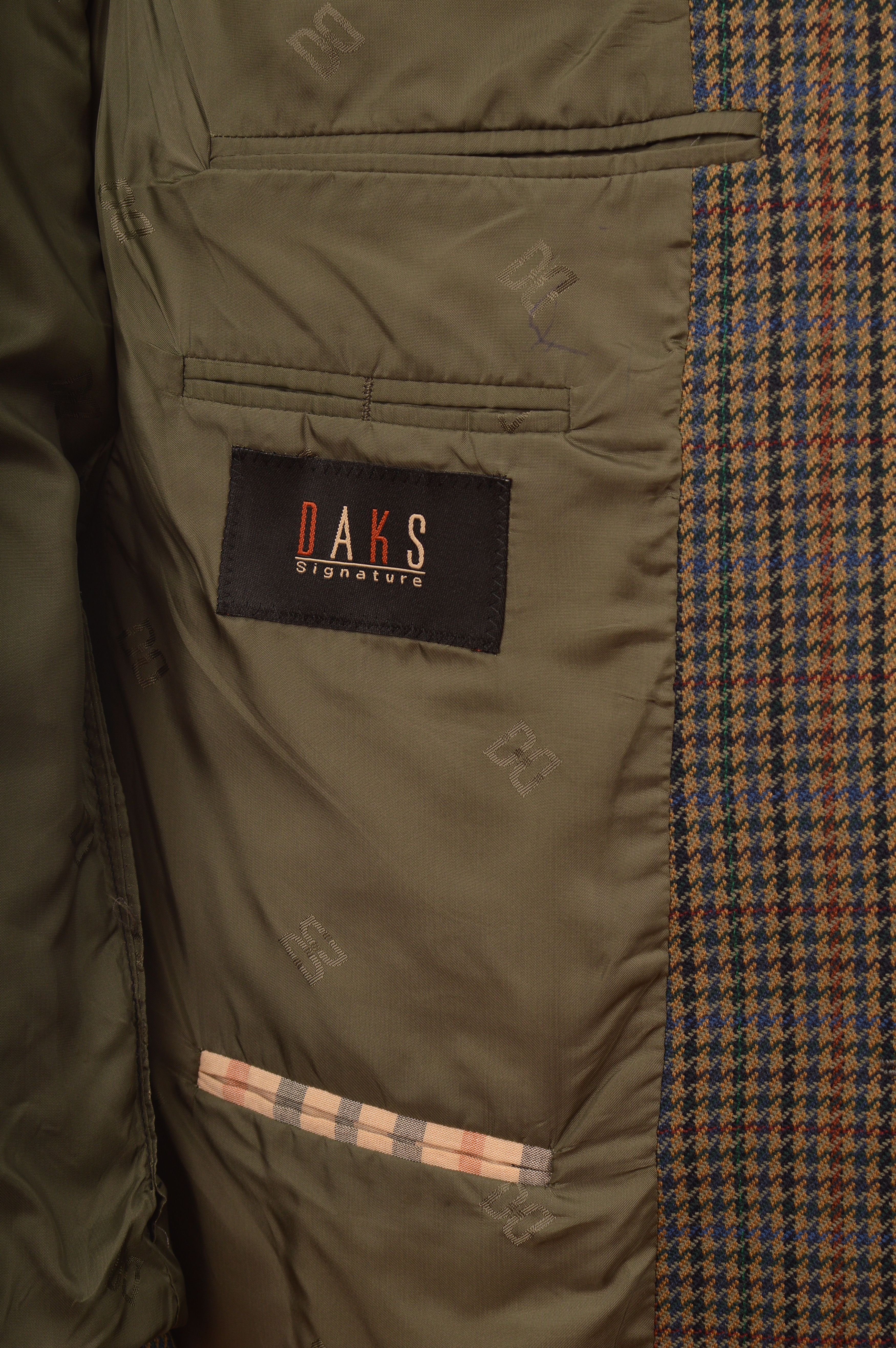 DAKS Daks Signature Vintage Houndtooth Blazer Jacket Size 42S - 7 Thumbnail