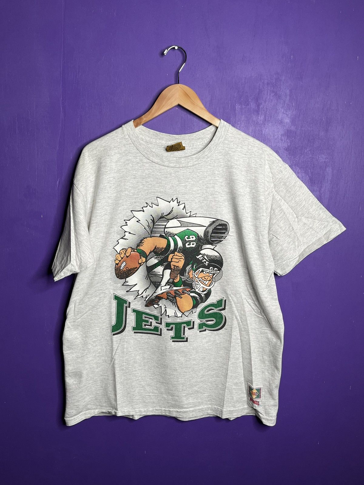 NFL Vintage 1993 Nutmeg New York jets breakthrough t-shirt Size US L / EU 52-54 / 3 - 1 Thumbnail