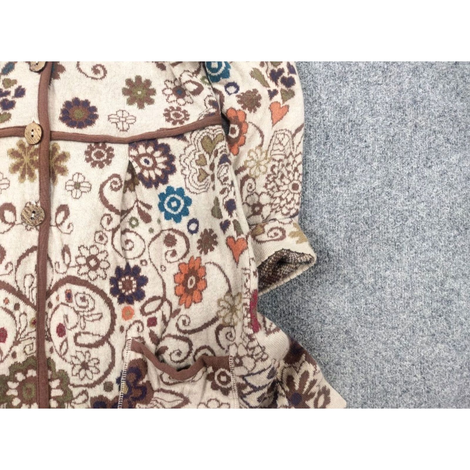 Vintage VINTAGE IVKO Embroidered Wool Cardigan Womens Floral Boho Knit Button Sweater Hoodie Size M / US 6-8 / IT 42-44 - 5 Thumbnail