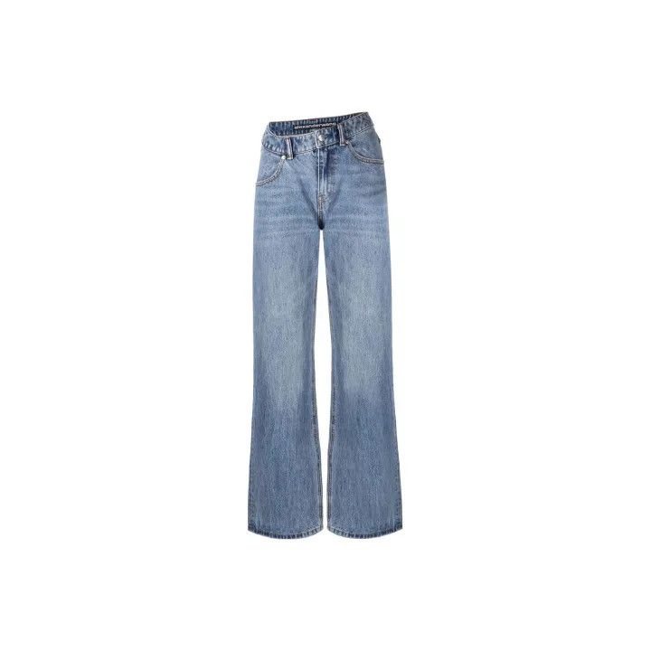 Alexander Wang Alexander Wang Asymmetric Flare Denim Pants for Women 0079 Size 26" / US 2 / IT 38 - 1 Thumbnail