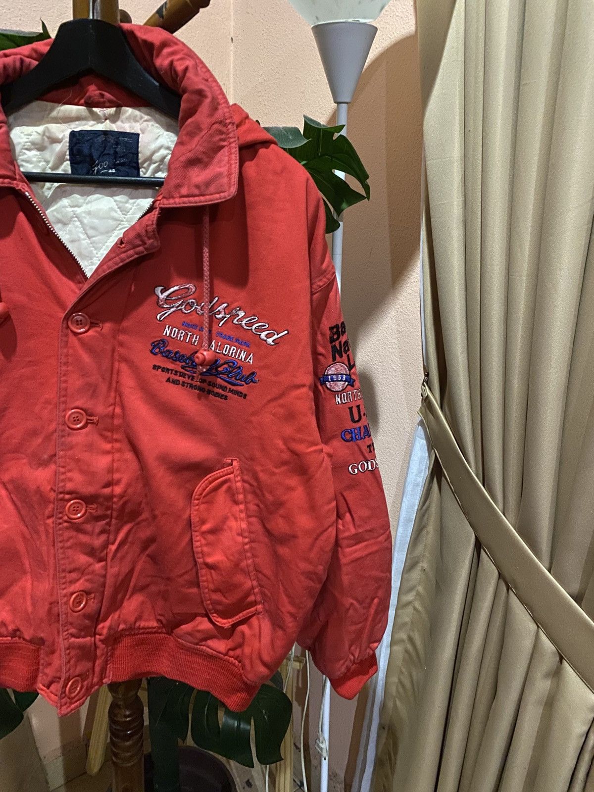 Godspeed Vintage Godspeed North Carolina Red Hooded Jacket Size US L / EU 52-54 / 3 - 6 Thumbnail