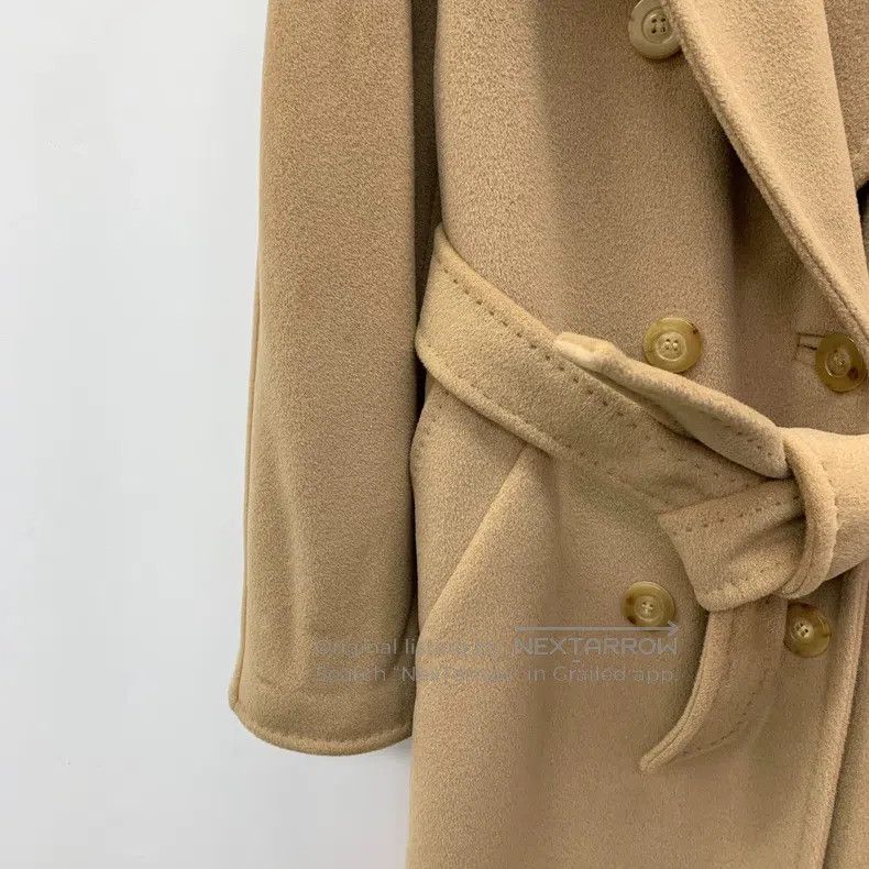 Other Max Mara Brown Sheep Wool Lapel Double Breasted Long Sleev Size M / US 6-8 / IT 42-44 - 4 Thumbnail