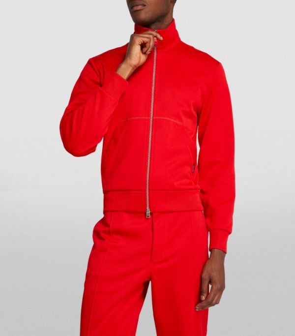Tom Ford o1loc1c0724 JZL001 Zip-Up Sweatshirt in Red Size US M / EU 48-50 / 2 - 2 Thumbnail