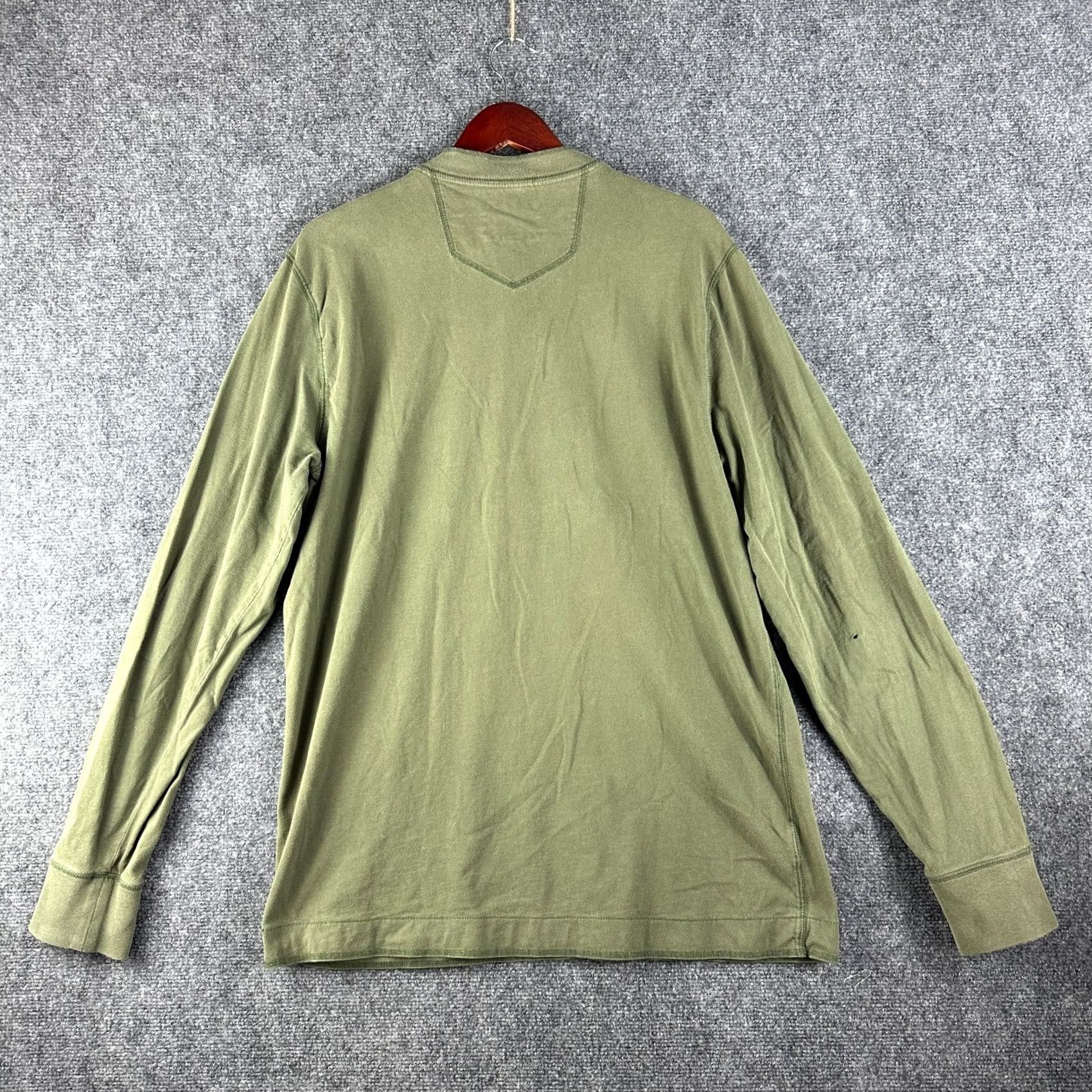 Eddie Bauer Eddie Bauer Shirt Mens Tall Large Henley Green Cotton Long Sleeve Pullover Size US L / EU 52-54 / 3 - 5 Thumbnail