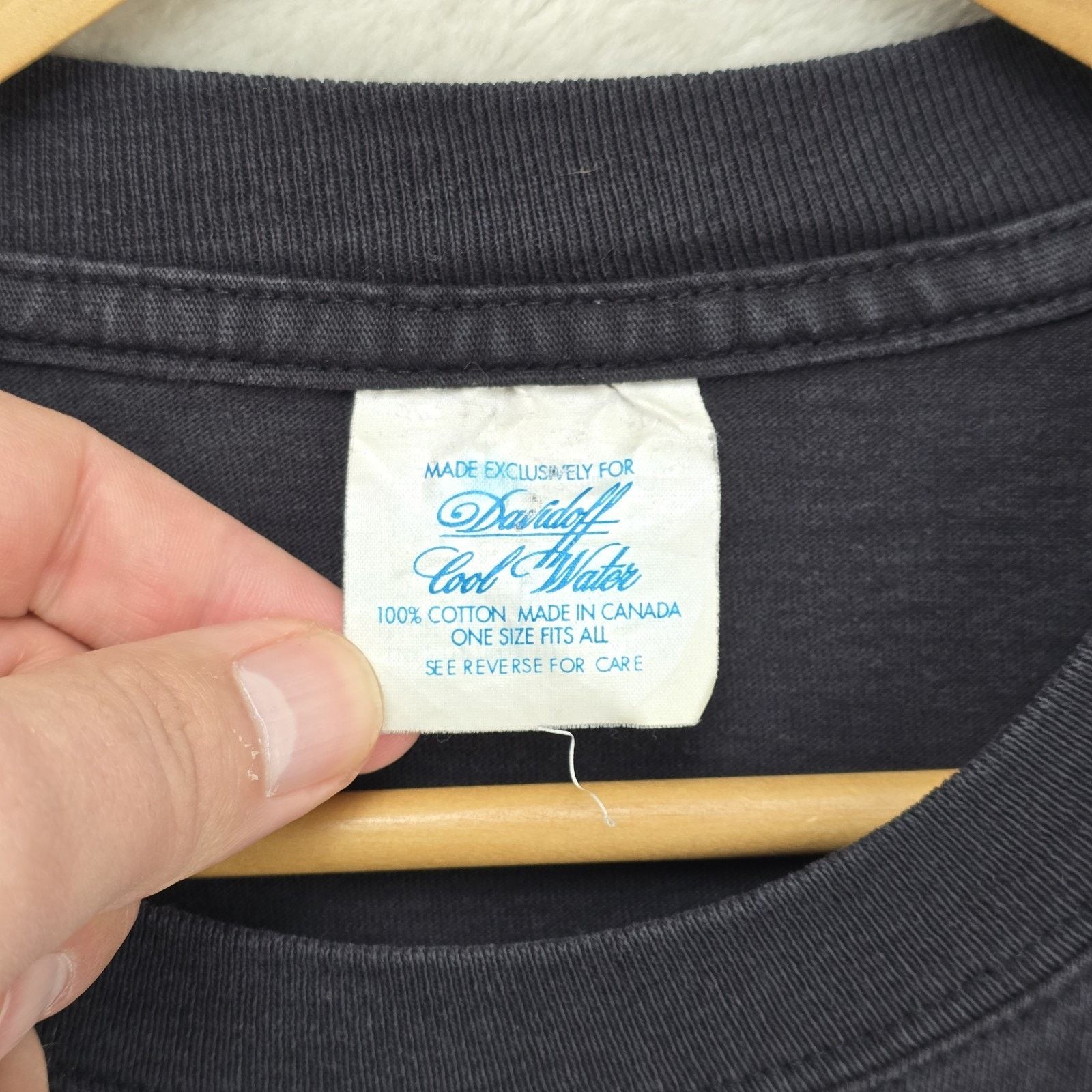 Other Vintage Davidoff Cool Water Shirt XL OSFA Black Cologne 90s Size US XL / EU 56 / 4 - 4 Thumbnail