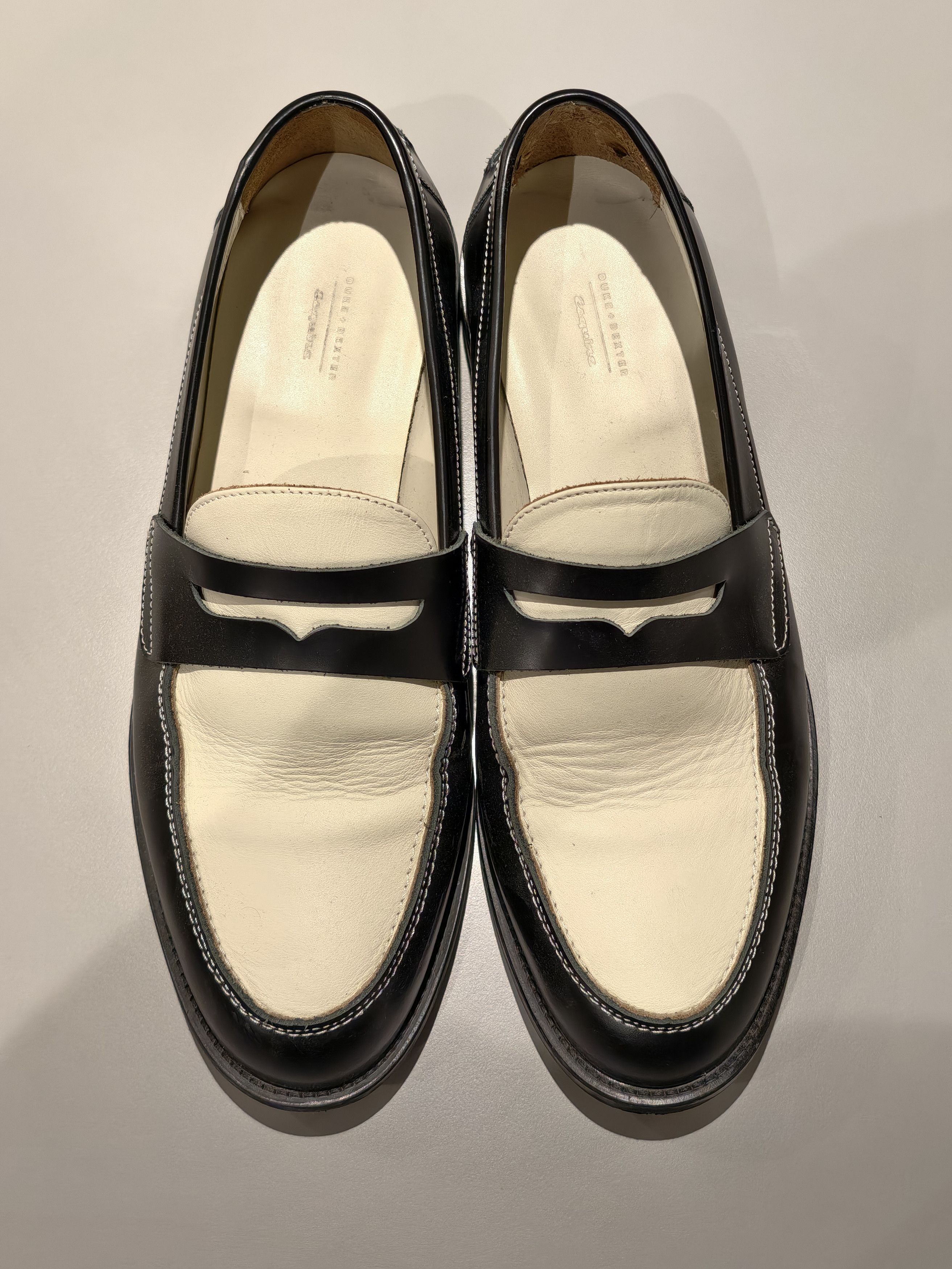 DUKE + DEXTER DUKE + DEXTER ESQUIRE Black X White Penny Loafer Size US 12.5 / EU 45-46 - 1 Thumbnail